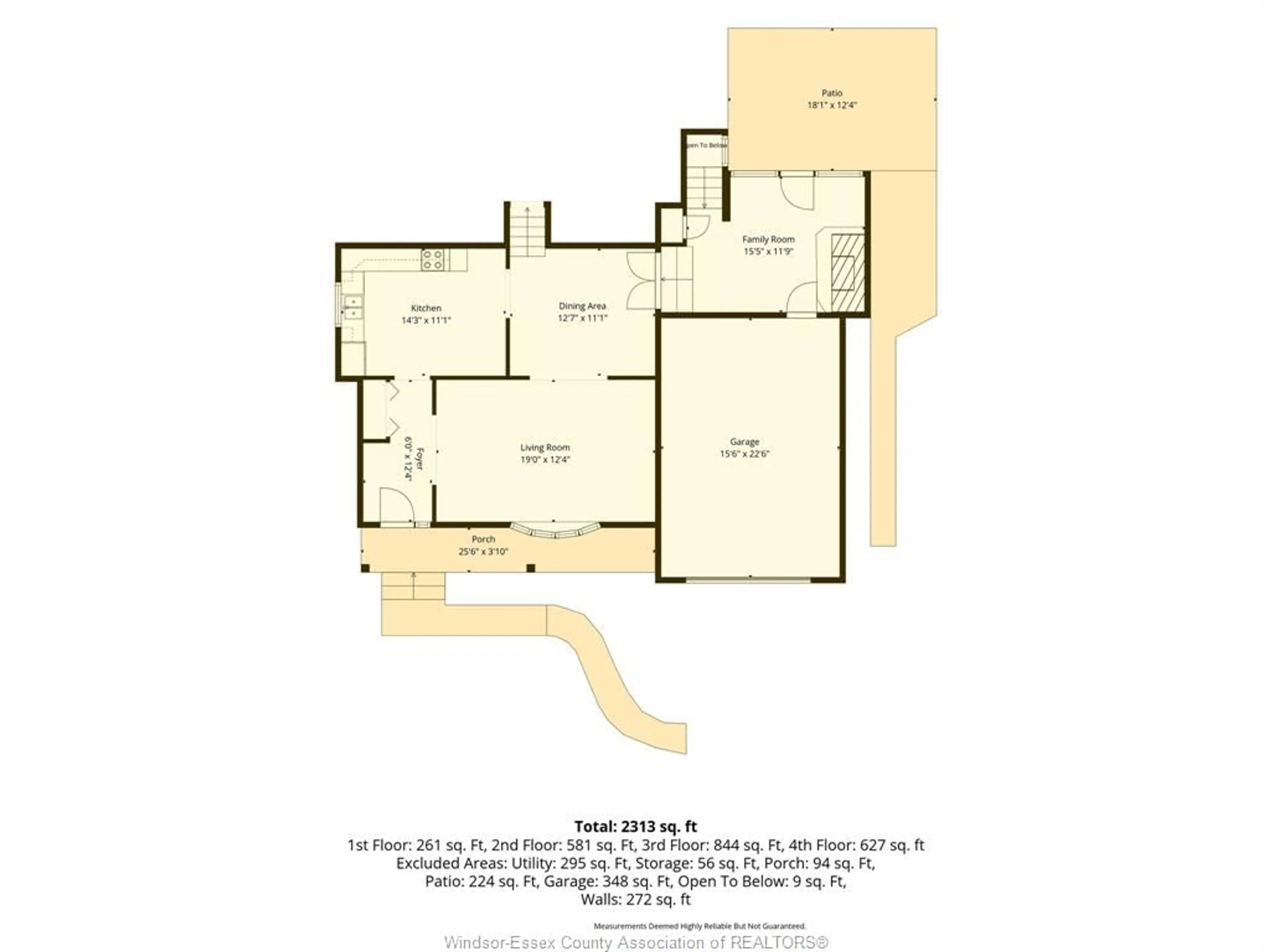 Floor plan for 3230 FOREST GLADE, Windsor Ontario N8R 1X3