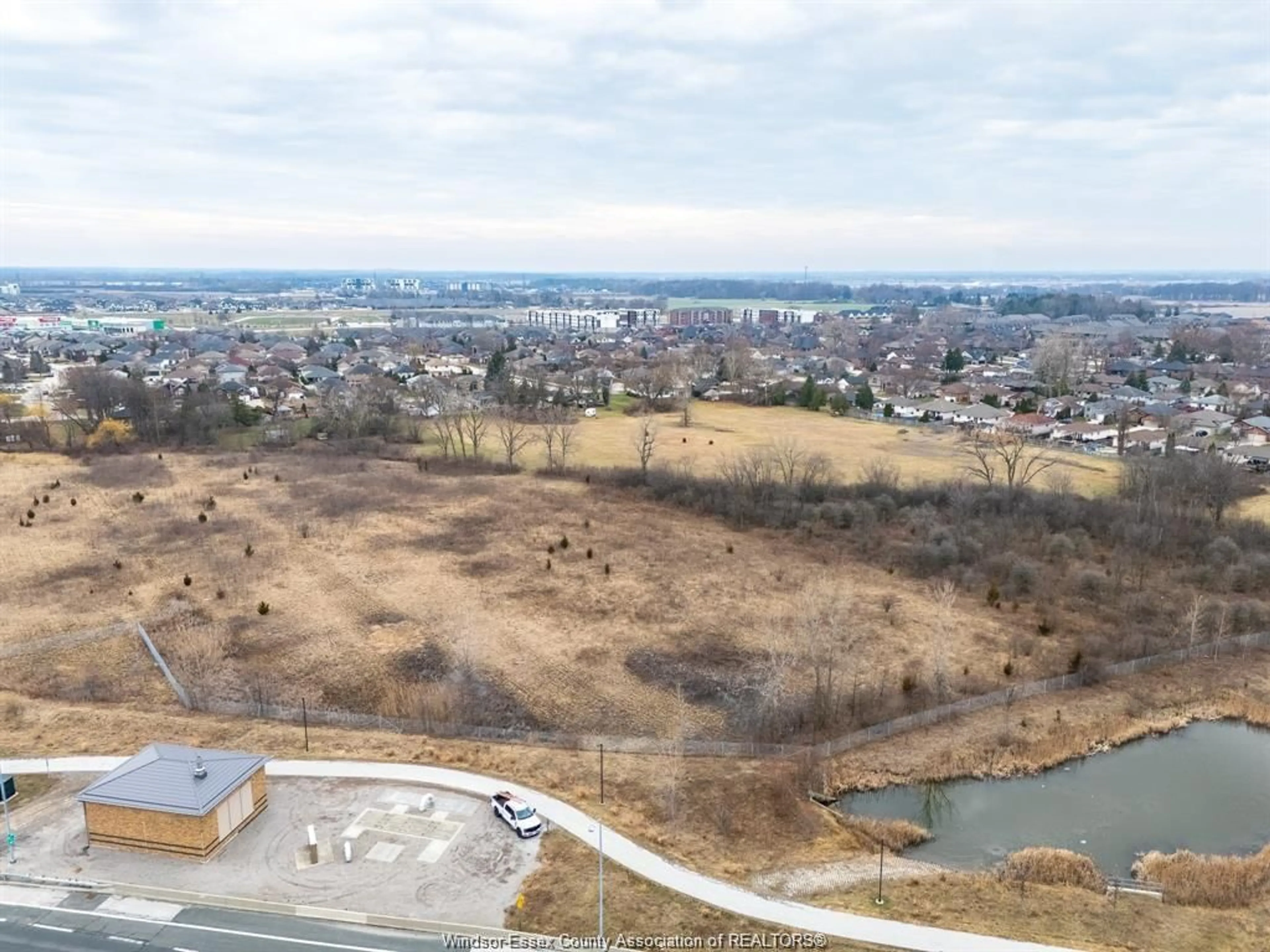 A pic from outside/outdoor area/front of a property/back of a property/a pic from drone, water/lake/river/ocean view for V/L Randolph Ave, LaSalle Ontario N9H 1C1