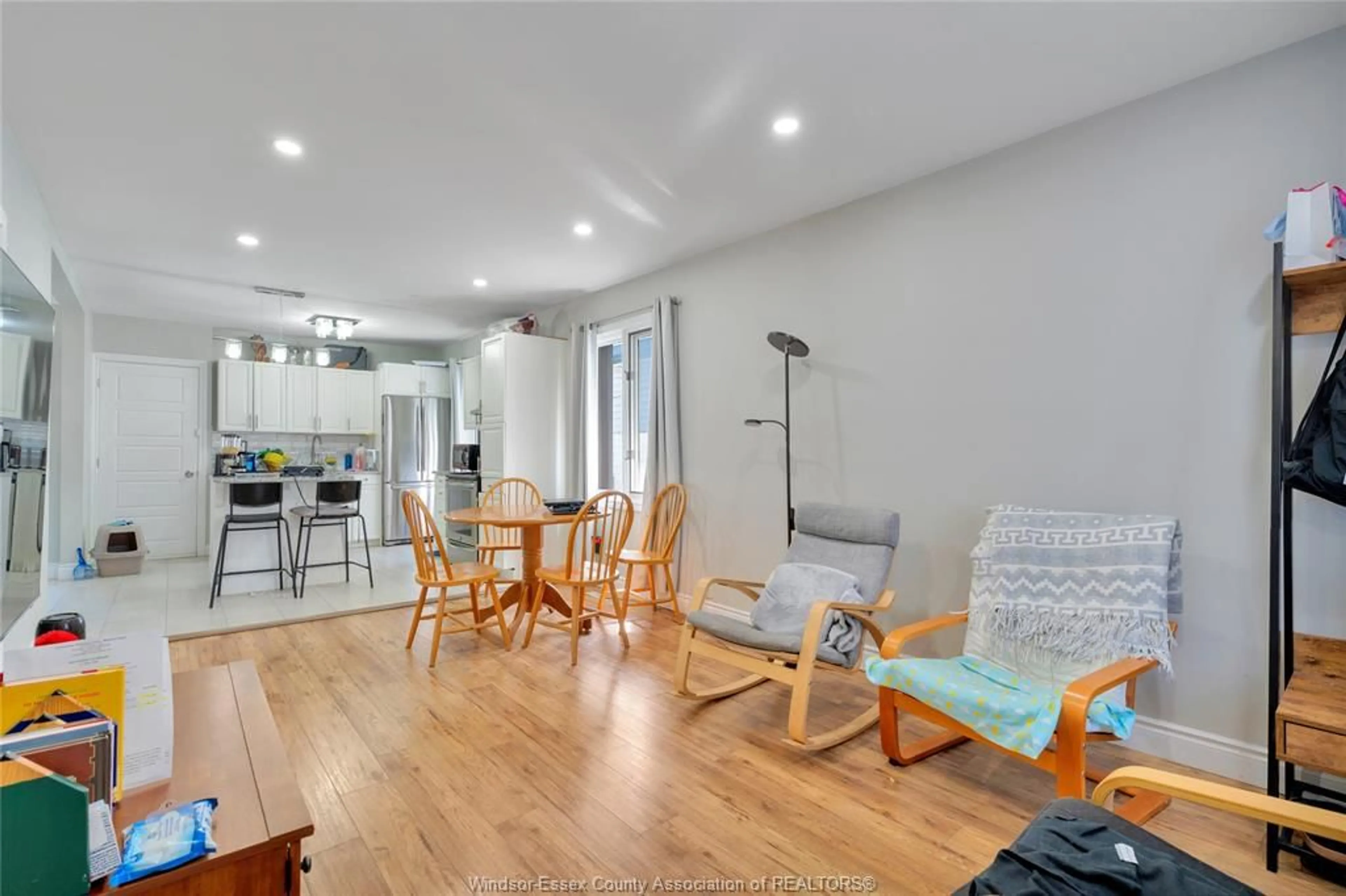 Open concept kitchen, wood/laminate floor for 1396 LILLIAN Ave, Windsor Ontario N8X 4A5
