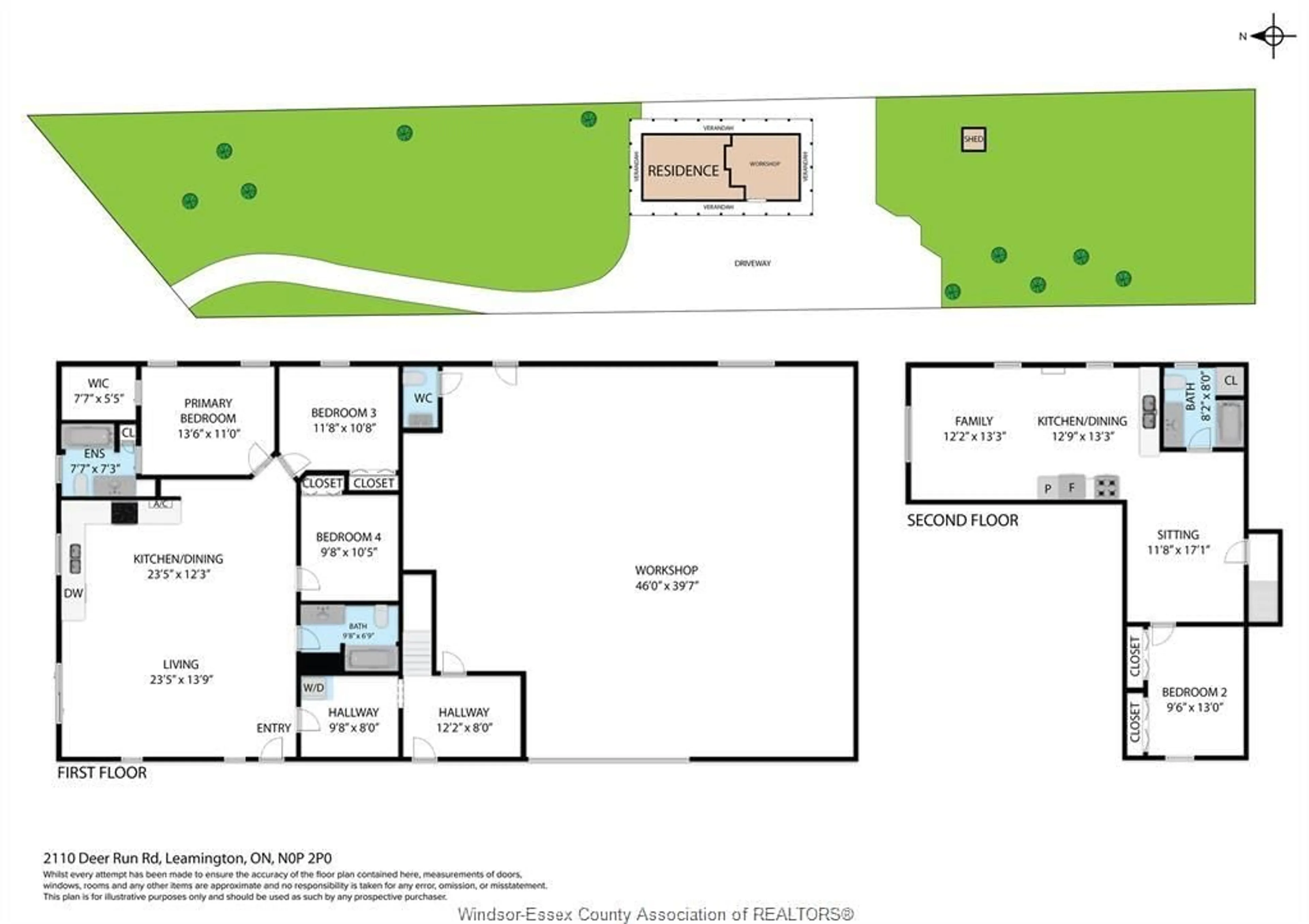 Floor plan for 2110 DEER RUN Rd, Leamington Ontario N8H 3V7