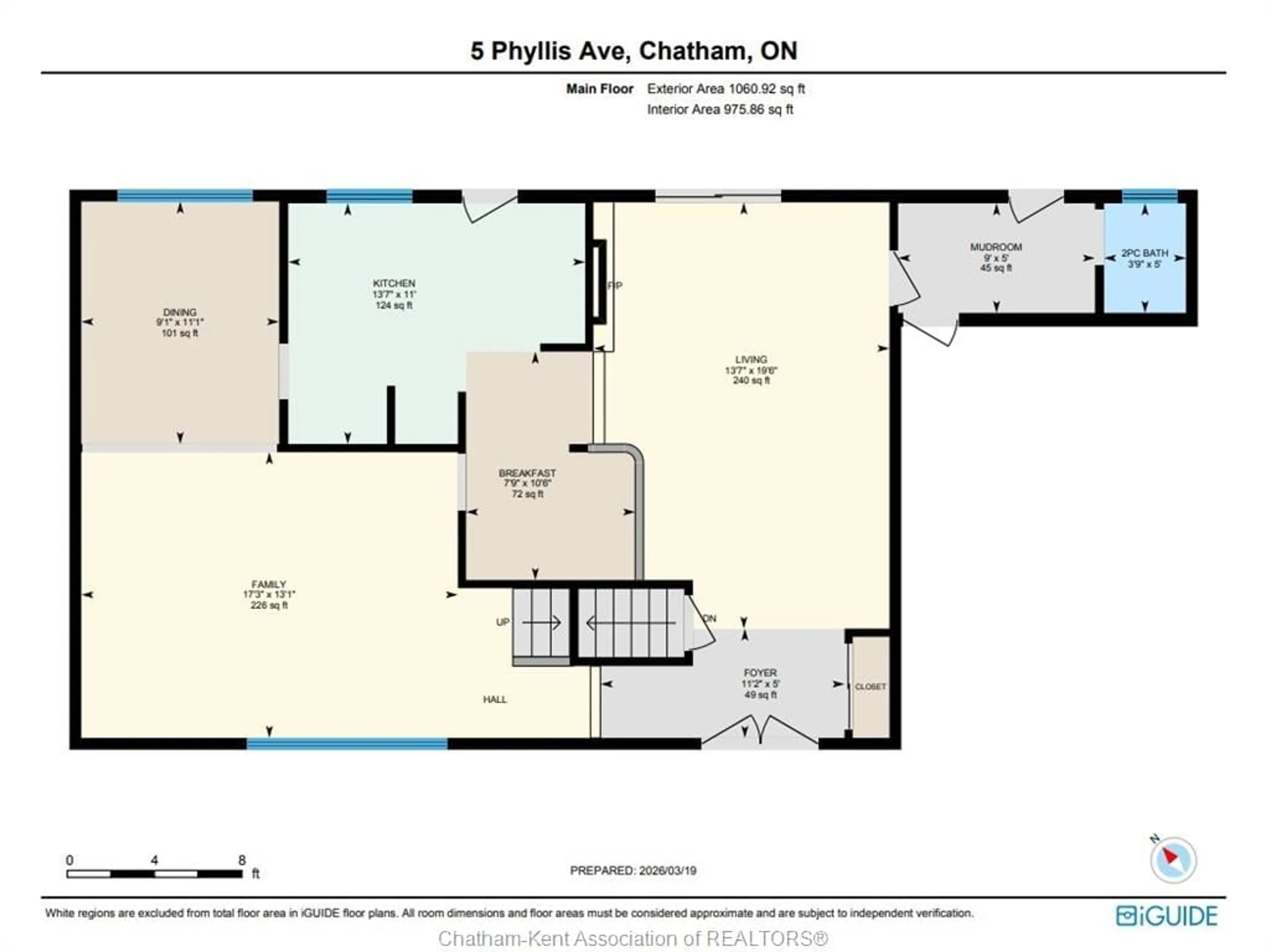 Floor plan for 5 Phyllis Ave, Chatham Ontario N7M 3B8