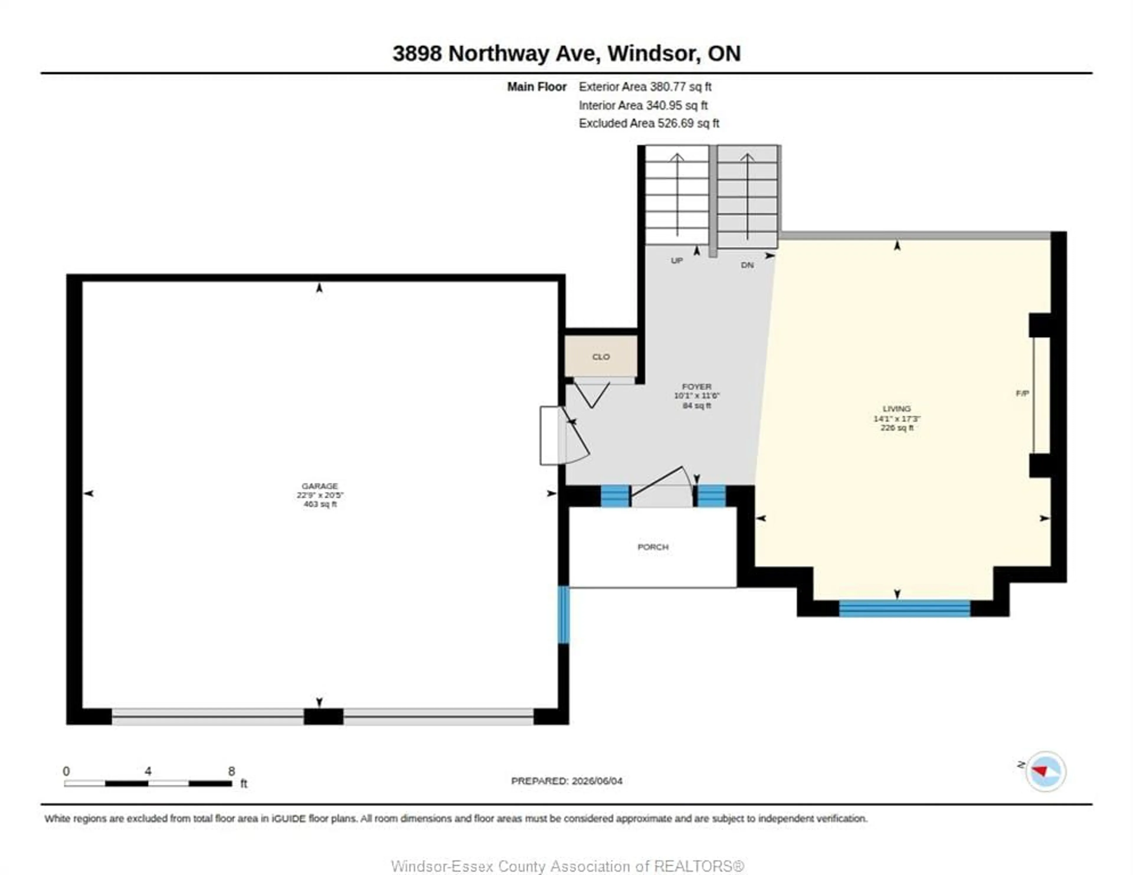 Floor plan for 3898 NORTHWAY Ave, Windsor Ontario N9G 2P9