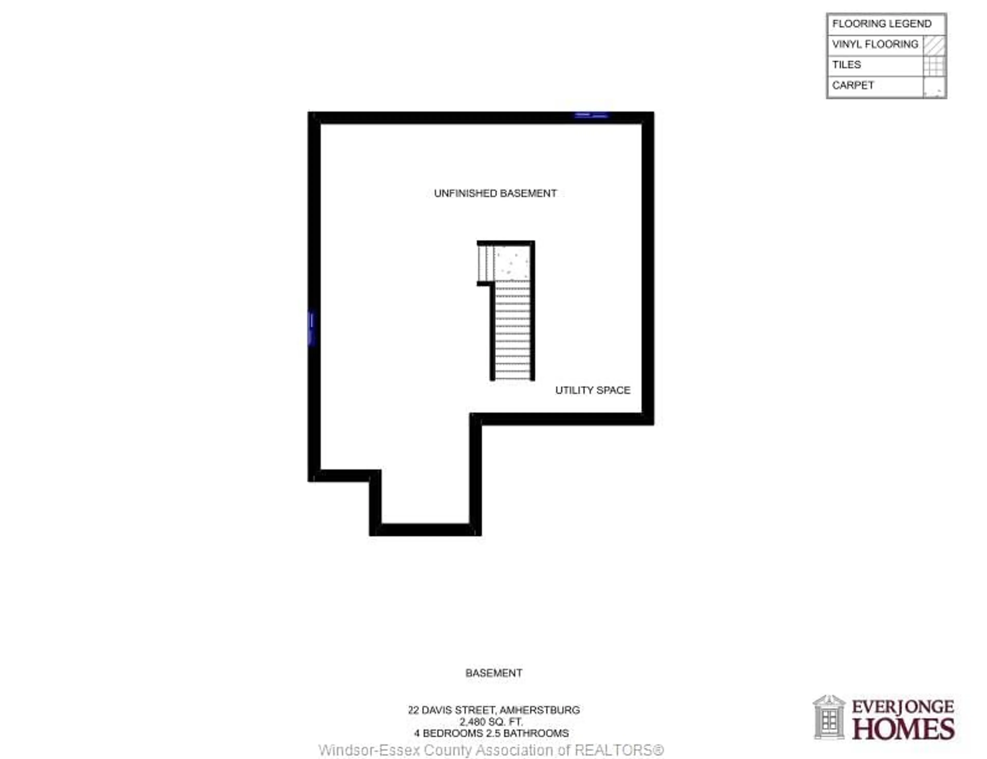 Floor plan for 122 Davis, Amherstburg Ontario N9V 0G9
