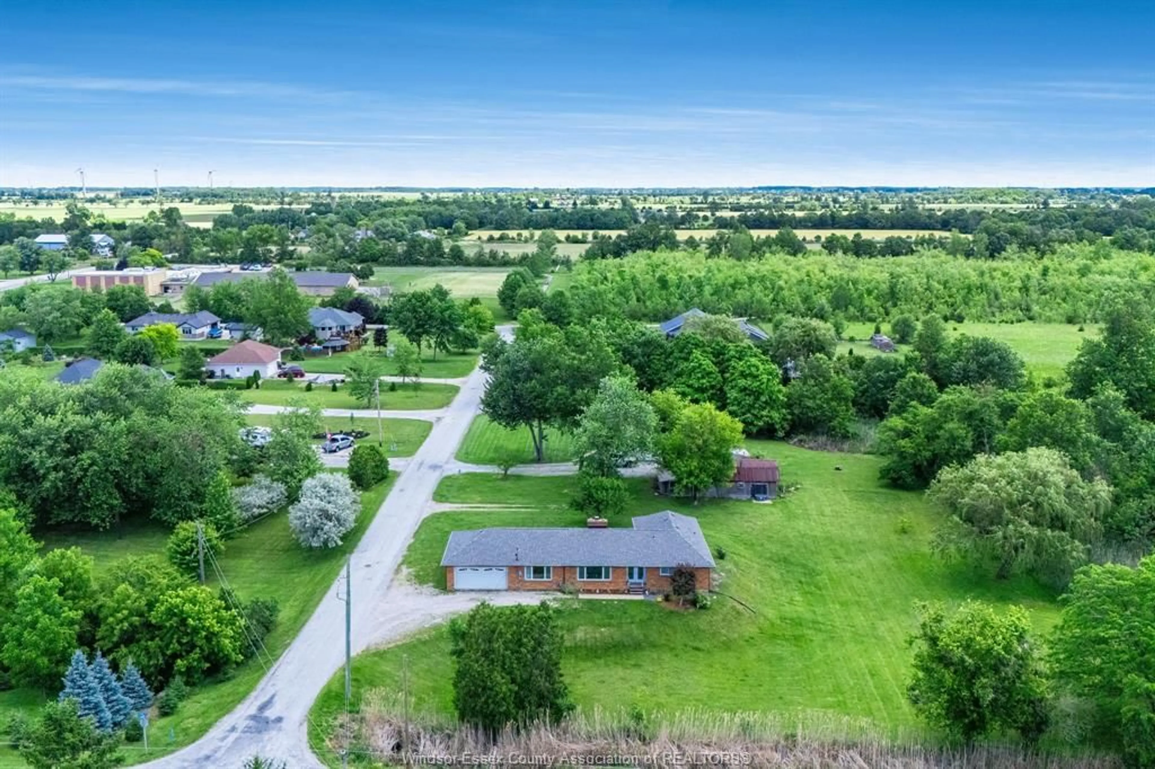 A pic from outside/outdoor area/front of a property/back of a property/a pic from drone, water/lake/river/ocean view for 1235 Gesto Sideroad, Essex Ontario N8M 2X6