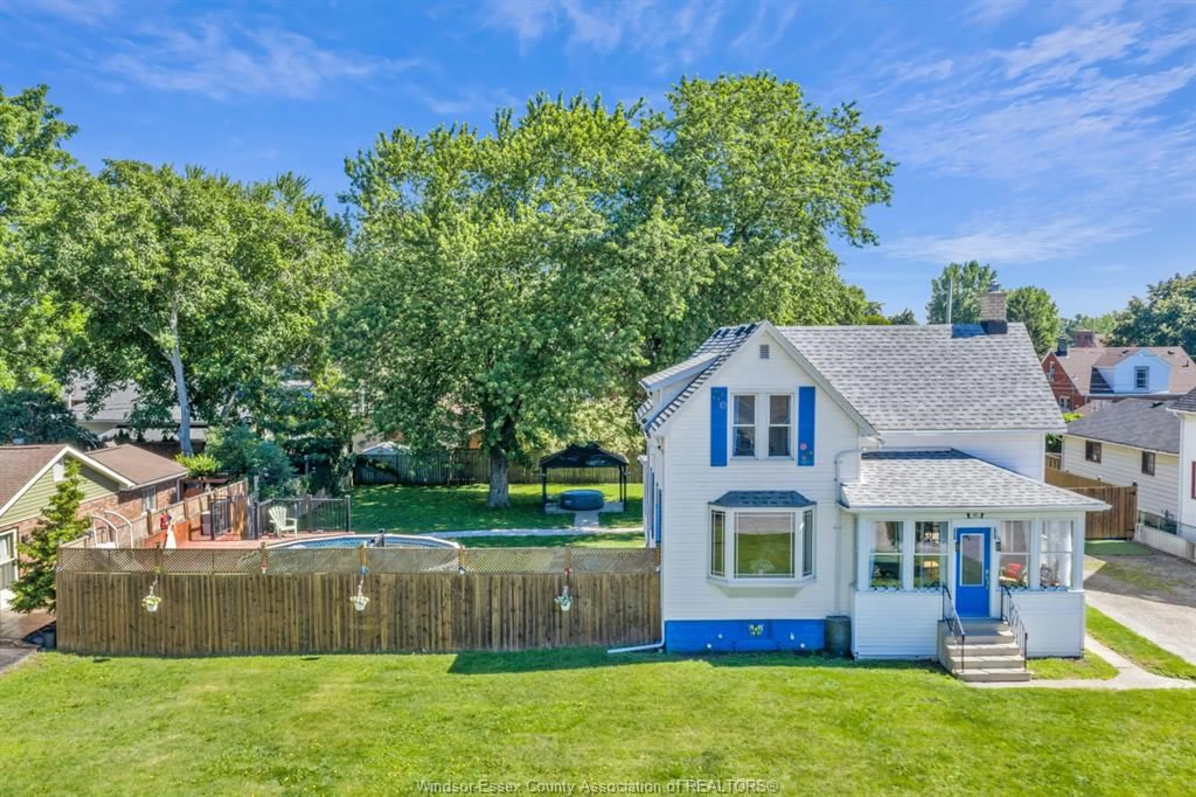 A pic from outside/outdoor area/front of a property/back of a property/a pic from drone, water/lake/river/ocean view for 145 Delaware, LaSalle Ontario N9J 1S1