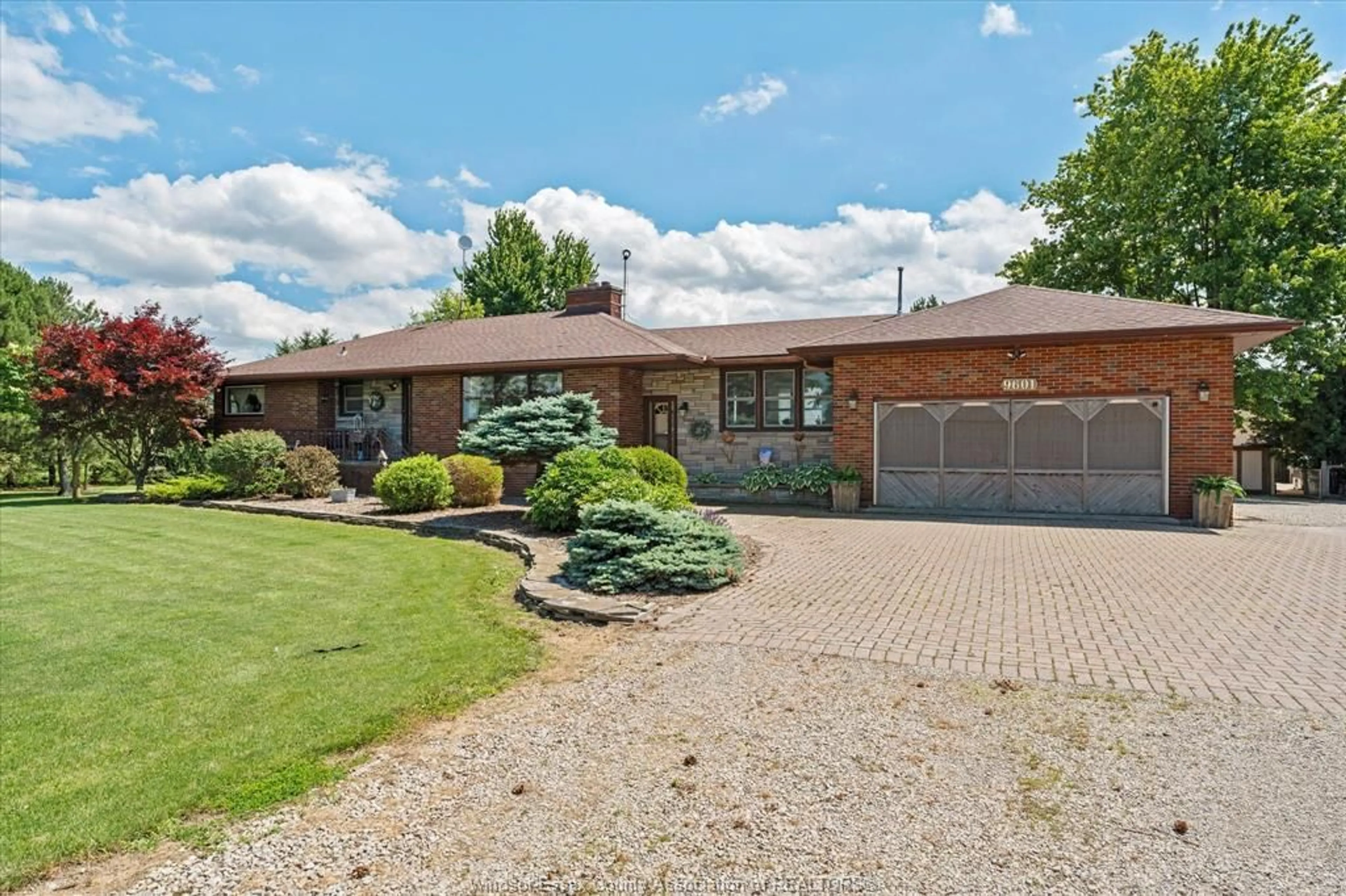 A pic from outside/outdoor area/front of a property/back of a property/a pic from drone, street for 9601 COUNTY RD 18, Amherstburg Ontario N9V 2Y8