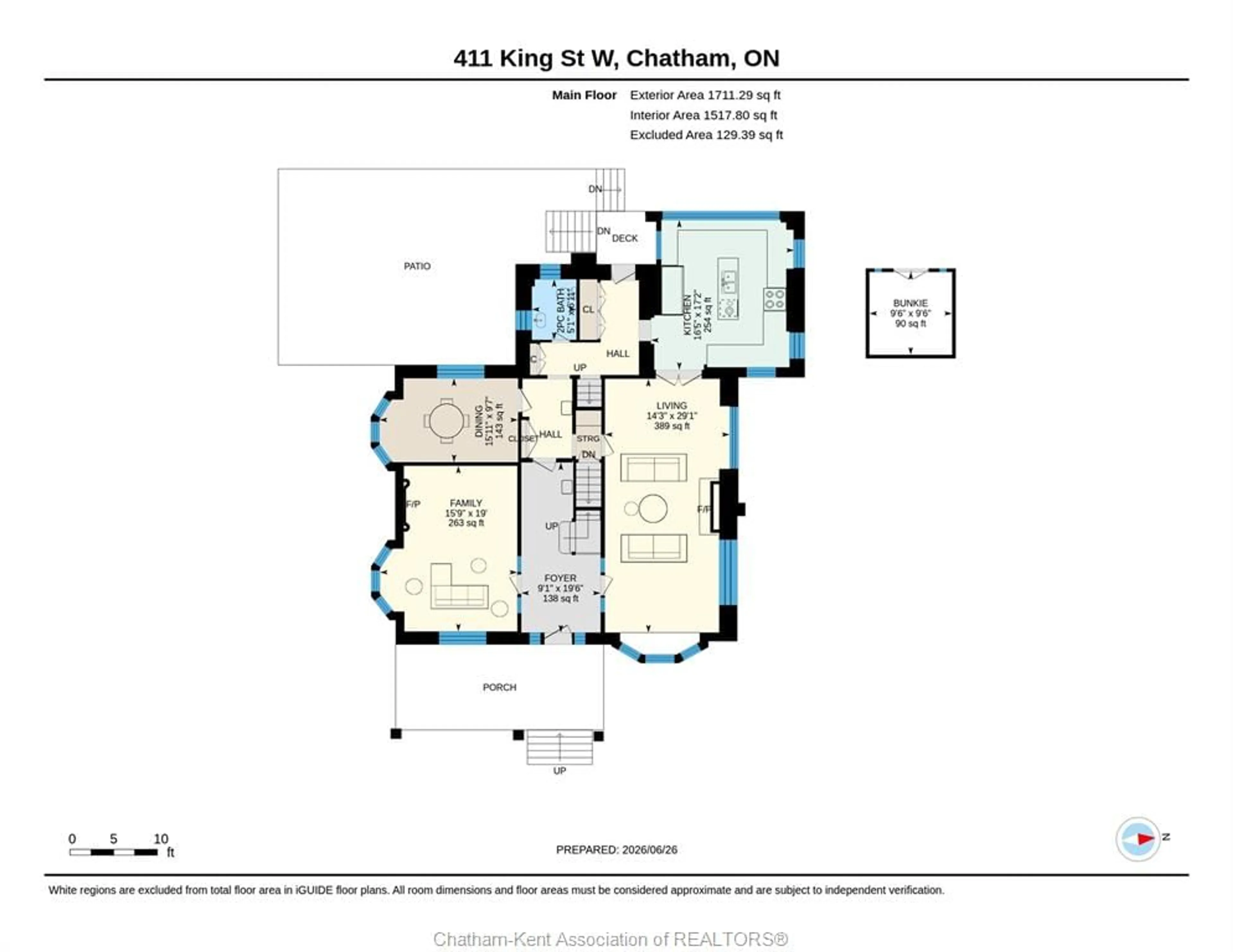 Floor plan for 411 King St, Chatham Ontario N7M 1G3