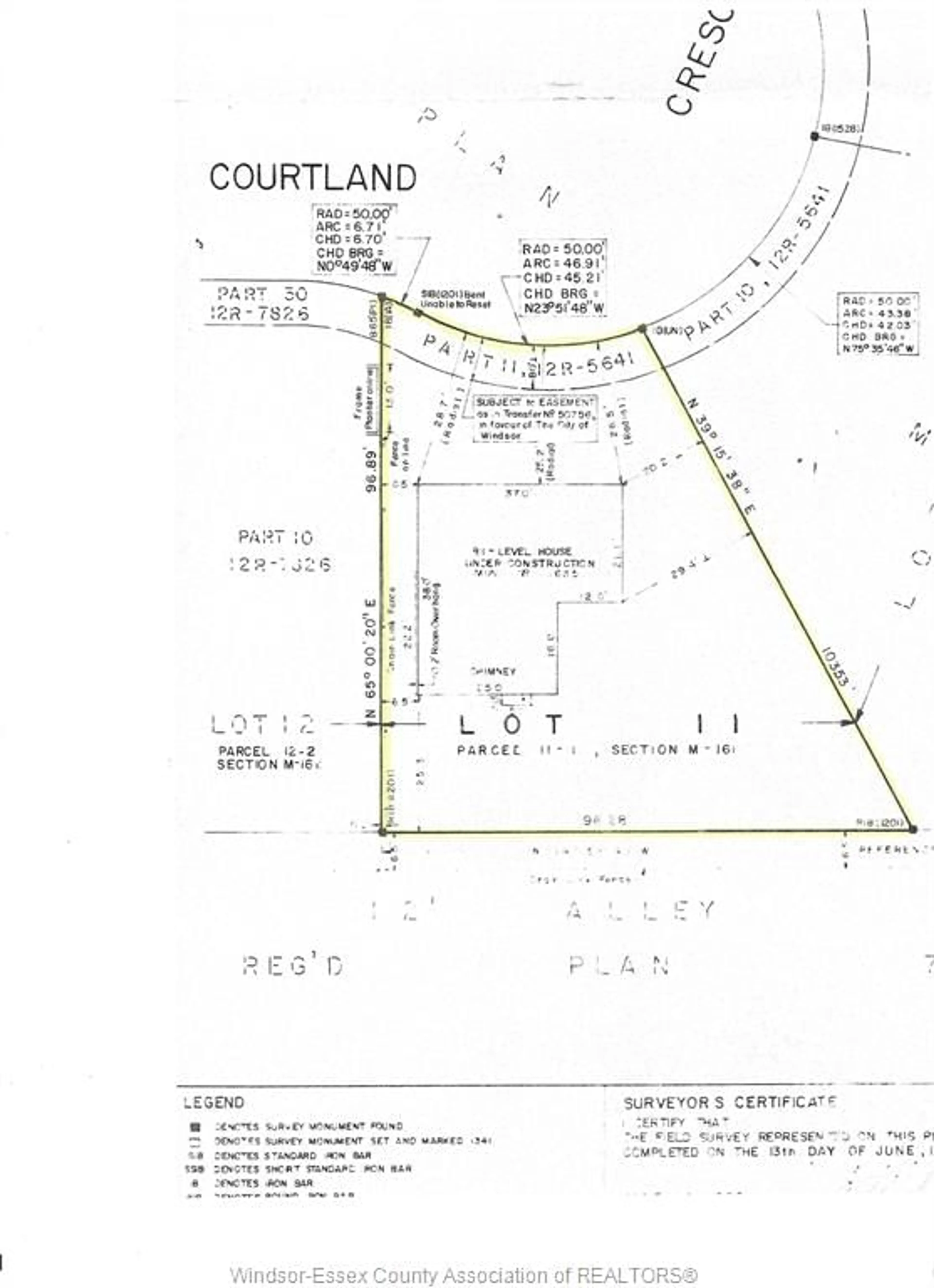 Floor plan for 1635 COURTLAND Cres, Windsor Ontario N8T 3K5