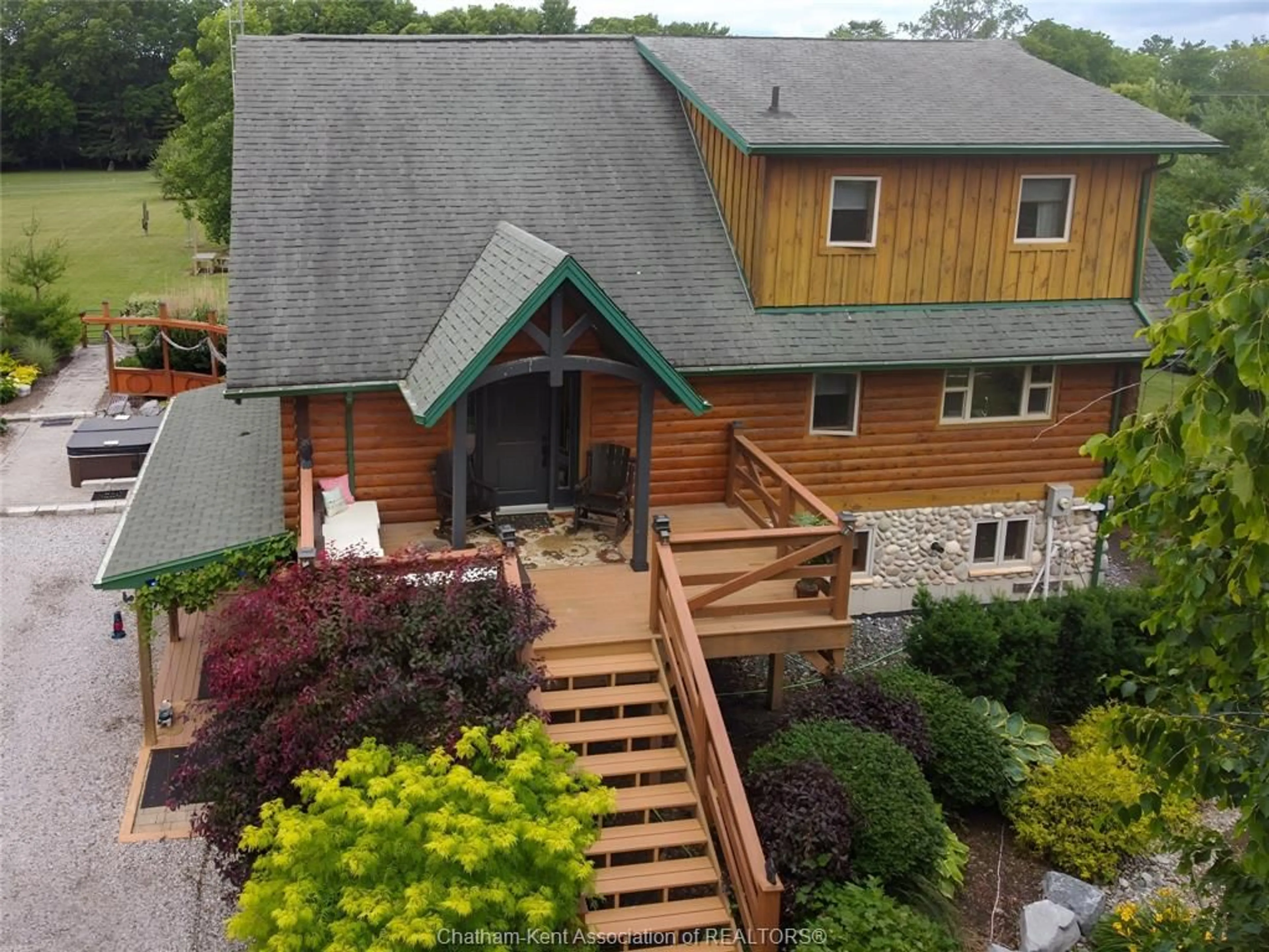 A pic from outside/outdoor area/front of a property/back of a property/a pic from drone, mountain view for 11530 LONGWOODS Rd, Kent Bridge Ontario N0P 2K0