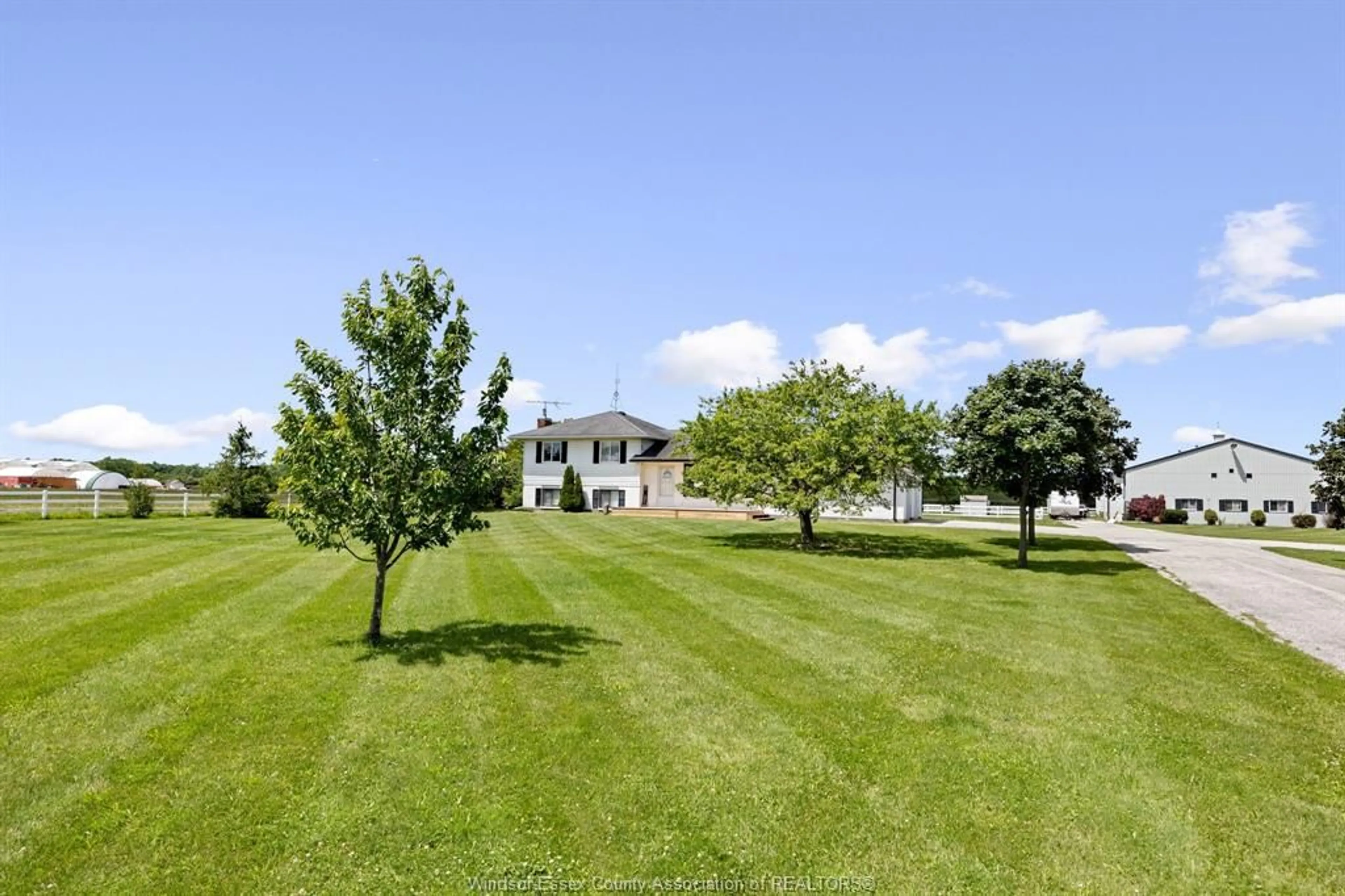 A pic from outside/outdoor area/front of a property/back of a property/a pic from drone, water/lake/river/ocean view for 6485 CONCESSION 8, Tecumseh Ontario N0R 1L0