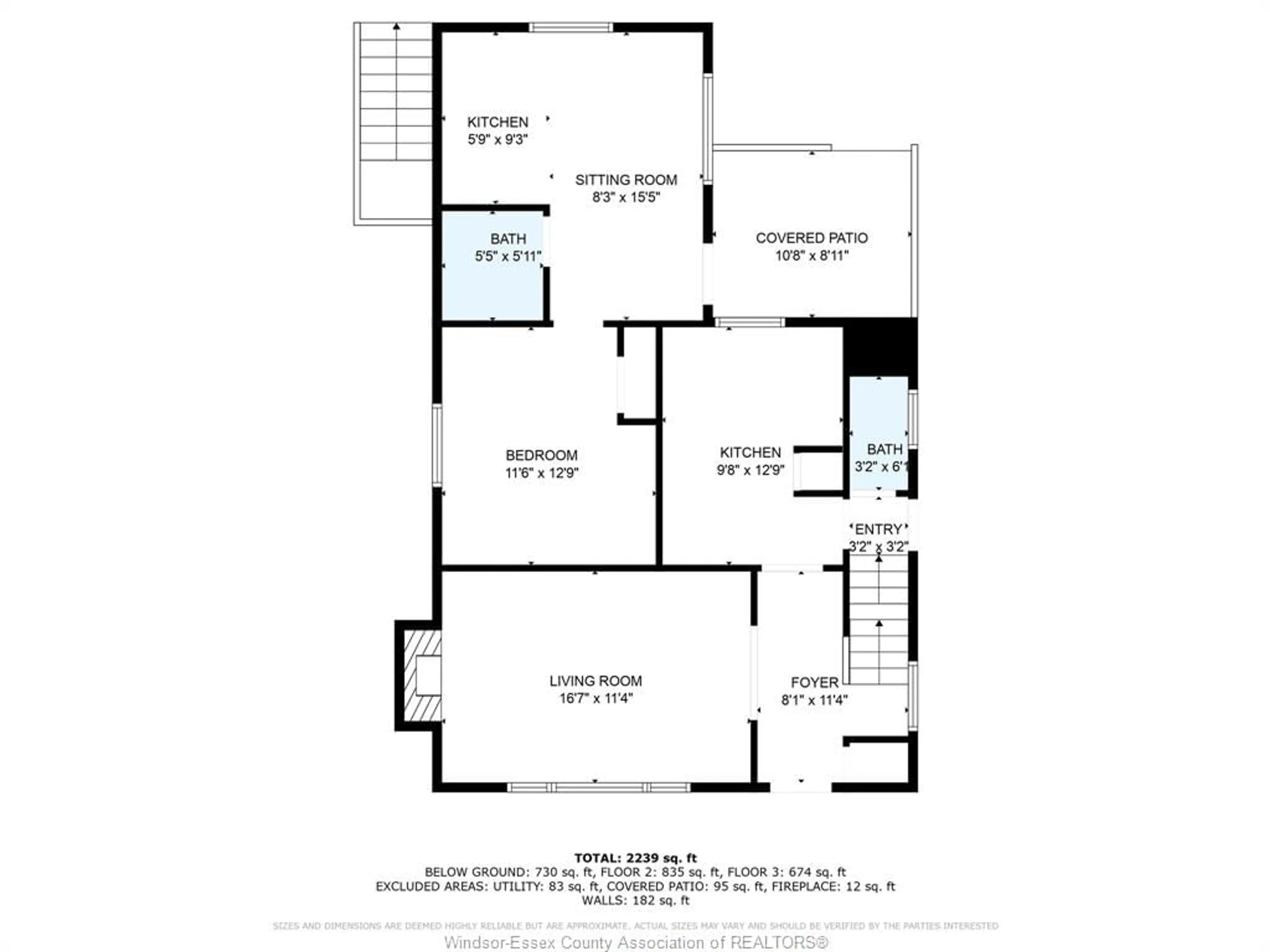 Floor plan for 5188 WYANDOTTE ST St, Windsor Ontario N8S 1L2