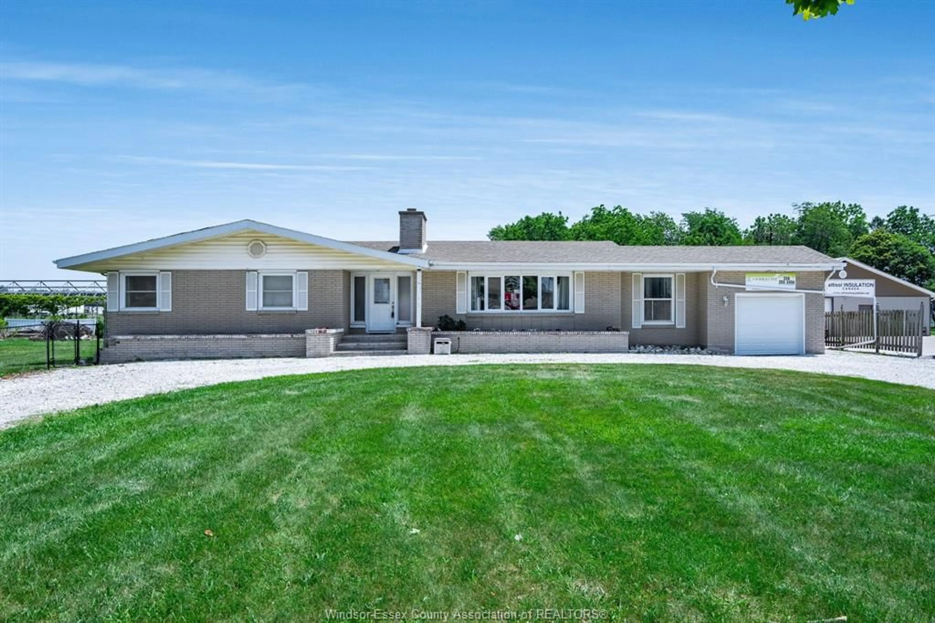 Home with vinyl exterior material, street for 1582 County Rd 34, Ruthven Ontario N0P 2G0