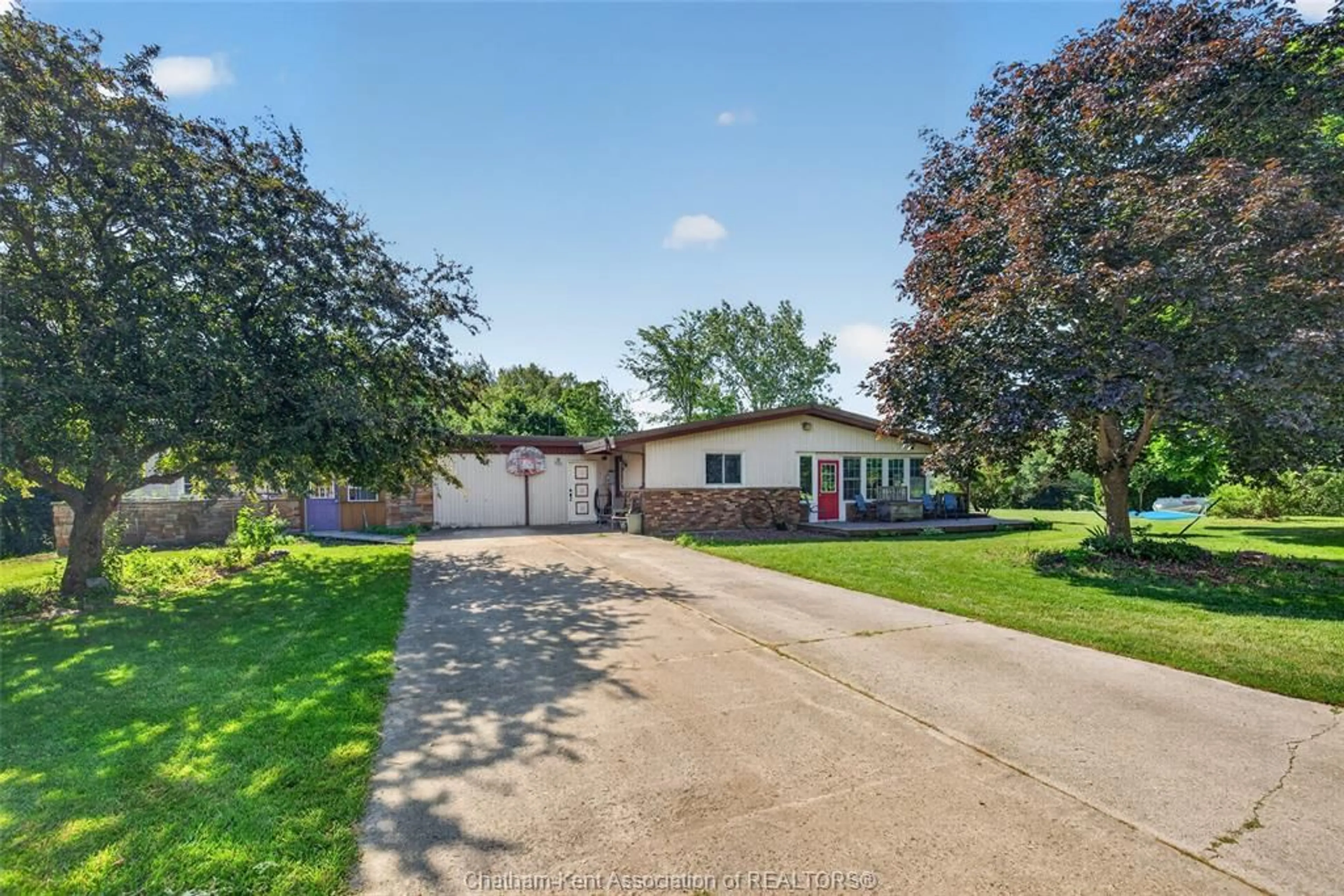 A pic from outside/outdoor area/front of a property/back of a property/a pic from drone, street for 19429 Harwich Rd, Blenheim Ontario N0P 1A0