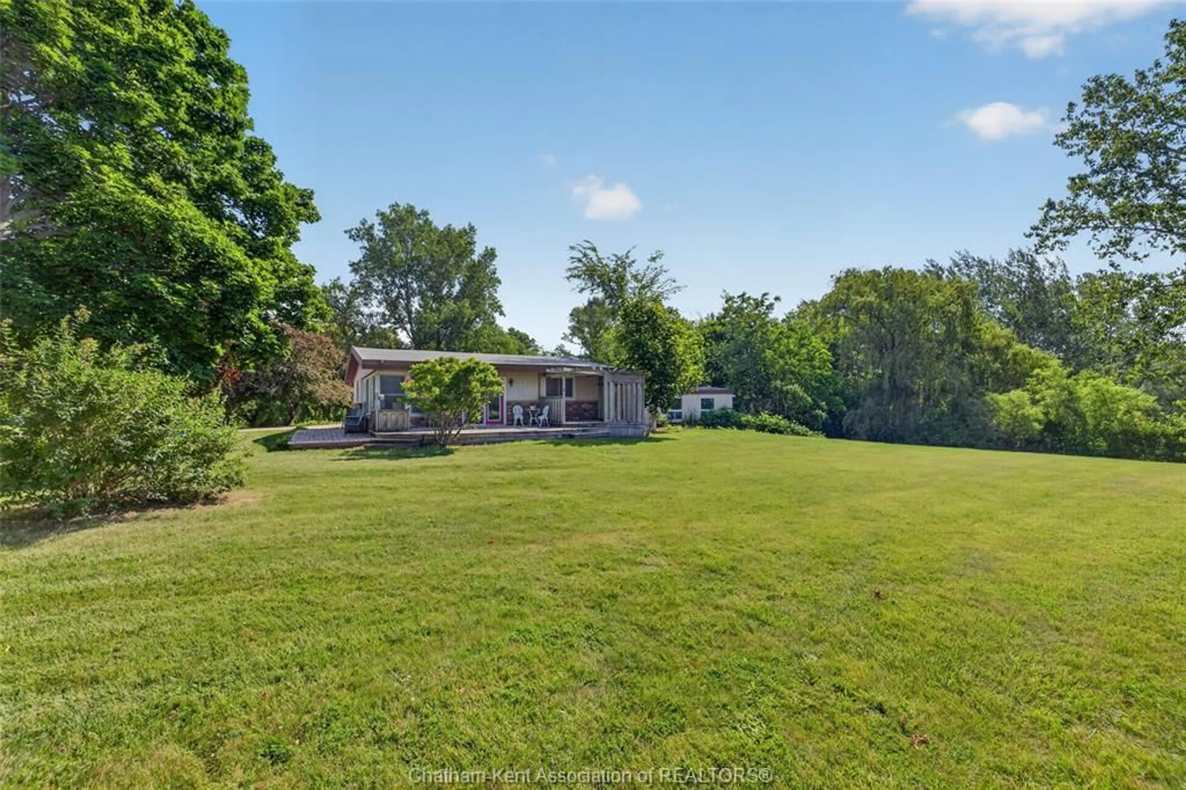 A pic from outside/outdoor area/front of a property/back of a property/a pic from drone, water/lake/river/ocean view for 19429 Harwich Rd, Blenheim Ontario N0P 1A0