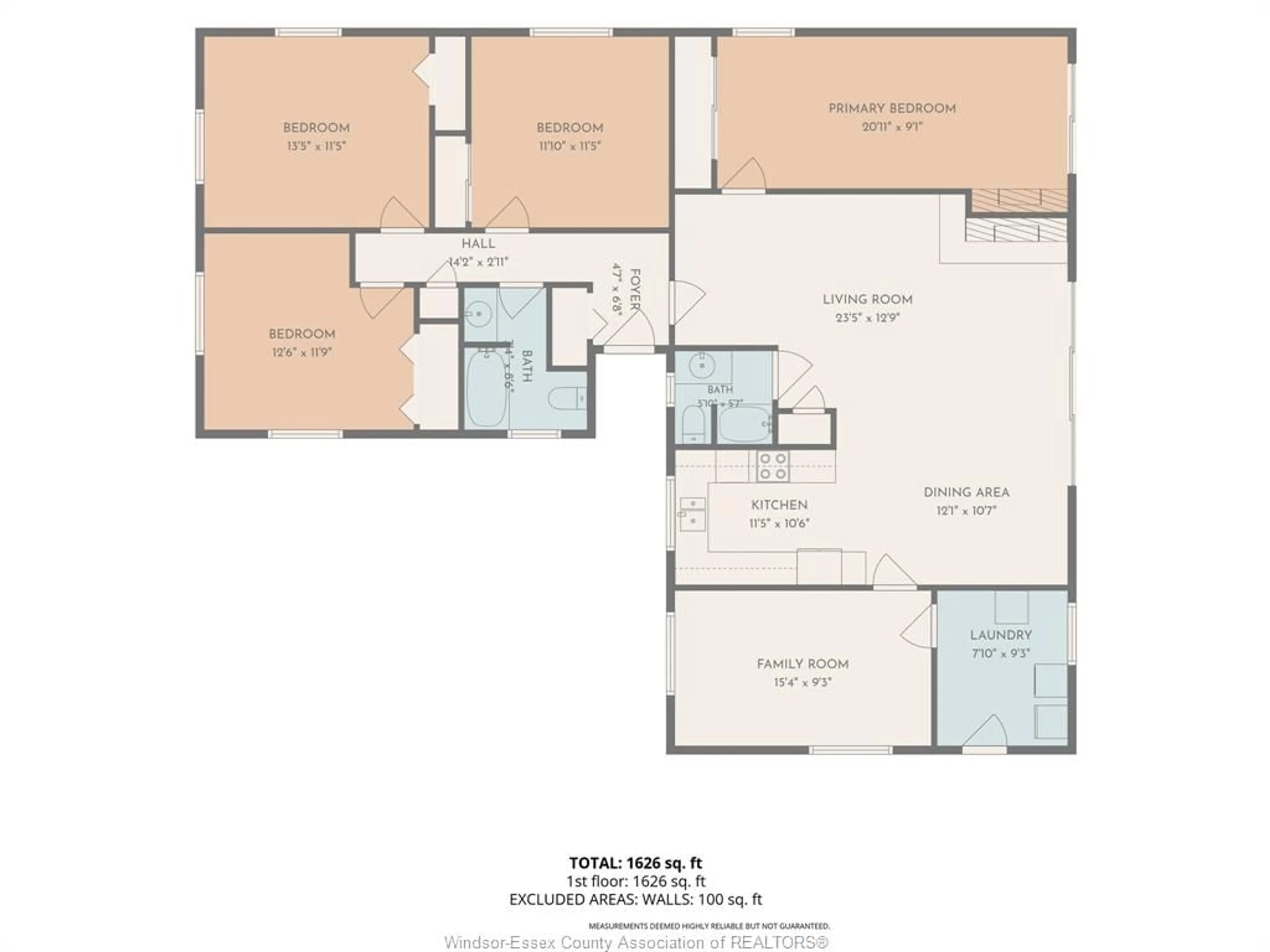 Floor plan for 1824 ERIE Ave, Amherstburg Ontario N9V 2Y8