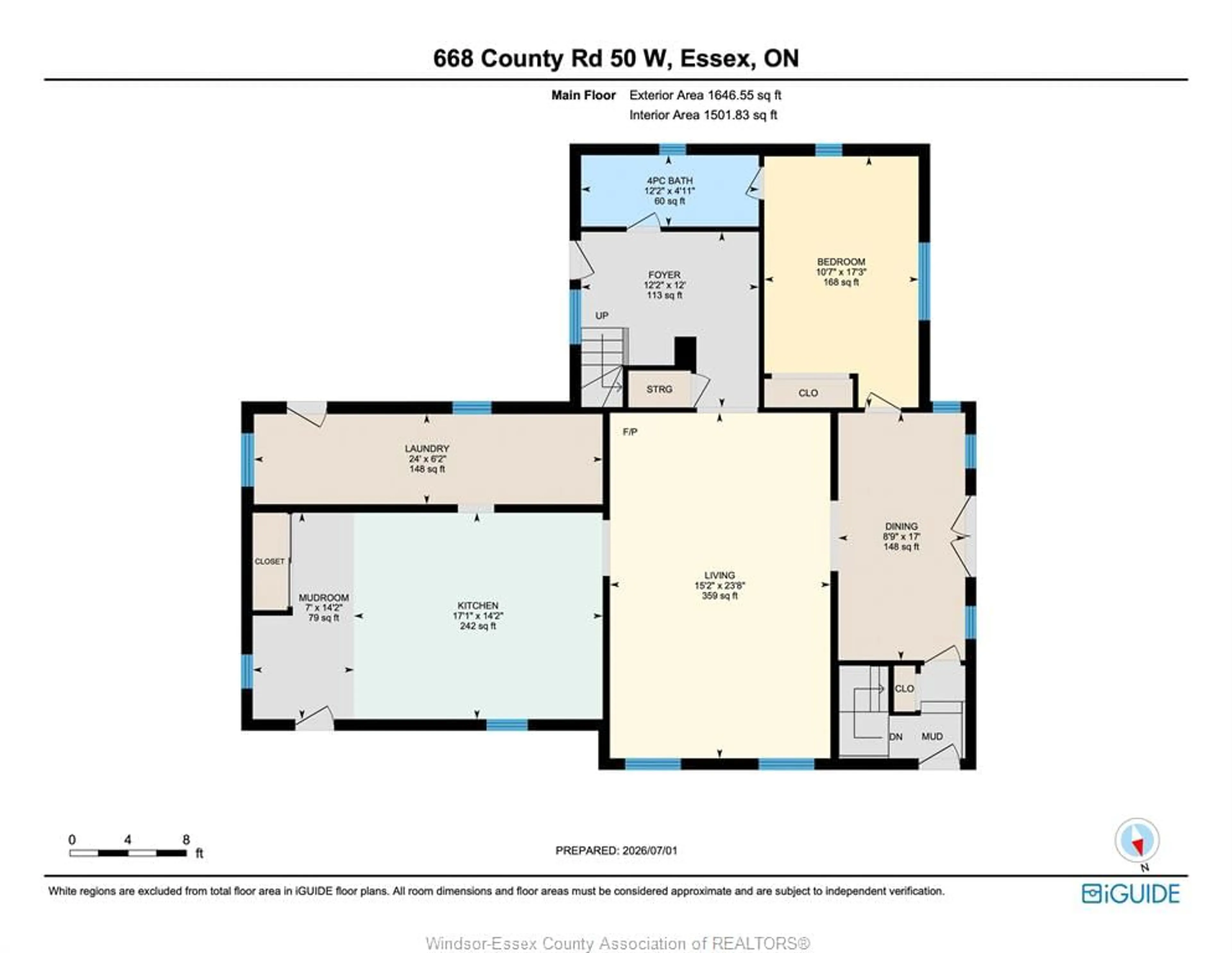 Floor plan for 668 County Rd 50, Harrow Ontario N0R 1G0