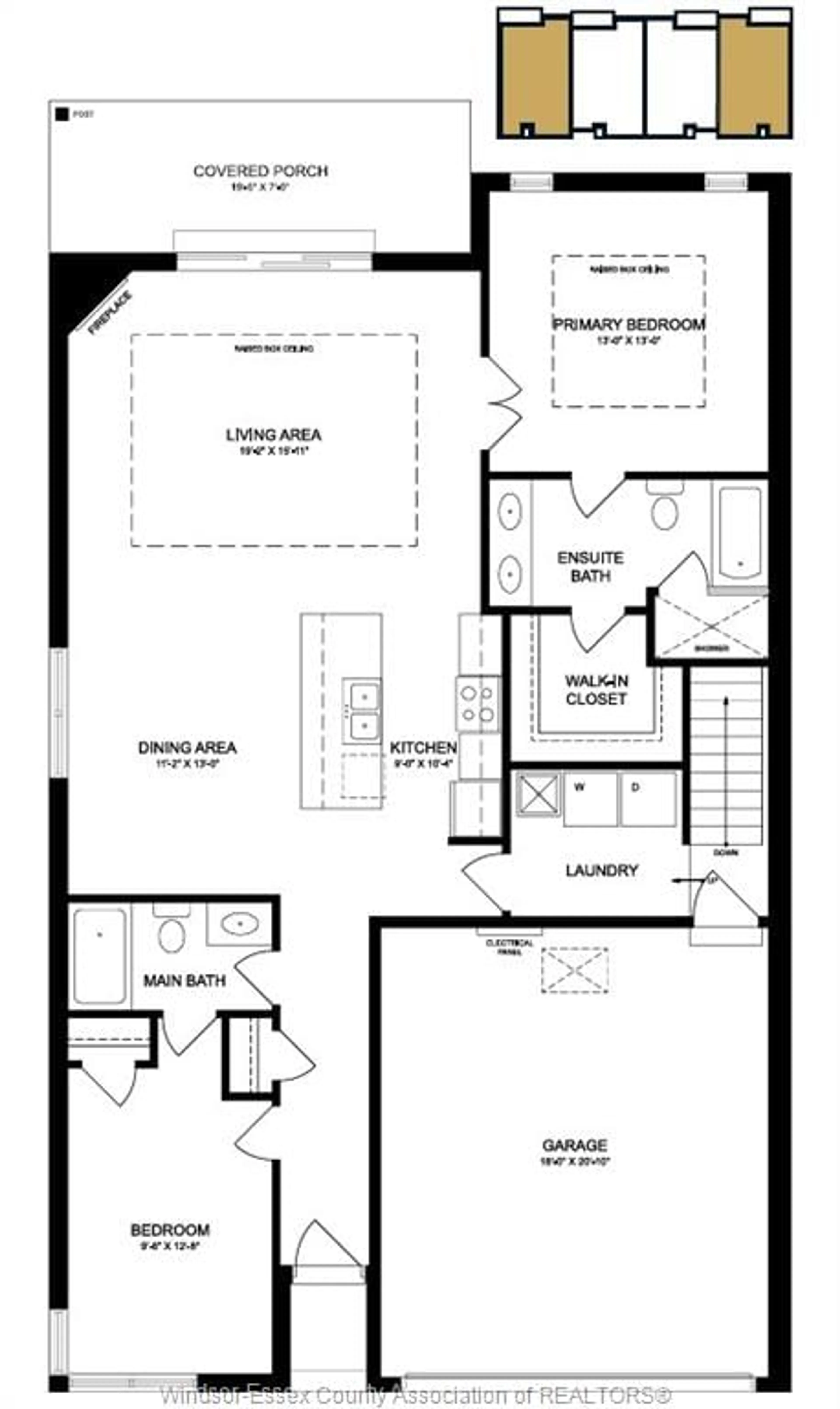 Floor plan for 10270 BEVERLY GLEN #106, Windsor Ontario N8P 0C2