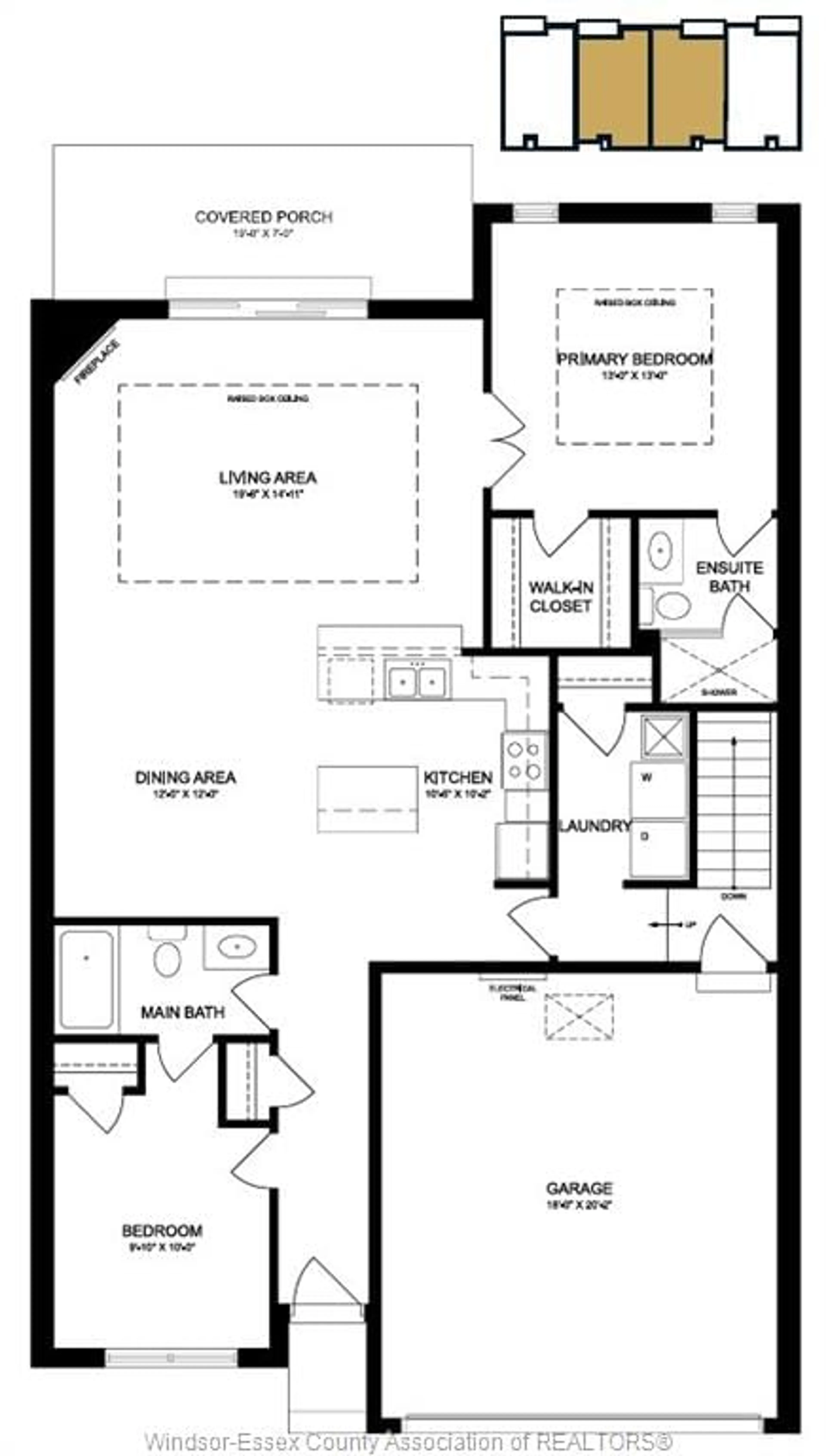 Floor plan for 10288 BEVERLY GLEN #105, Windsor Ontario N8P 0C2