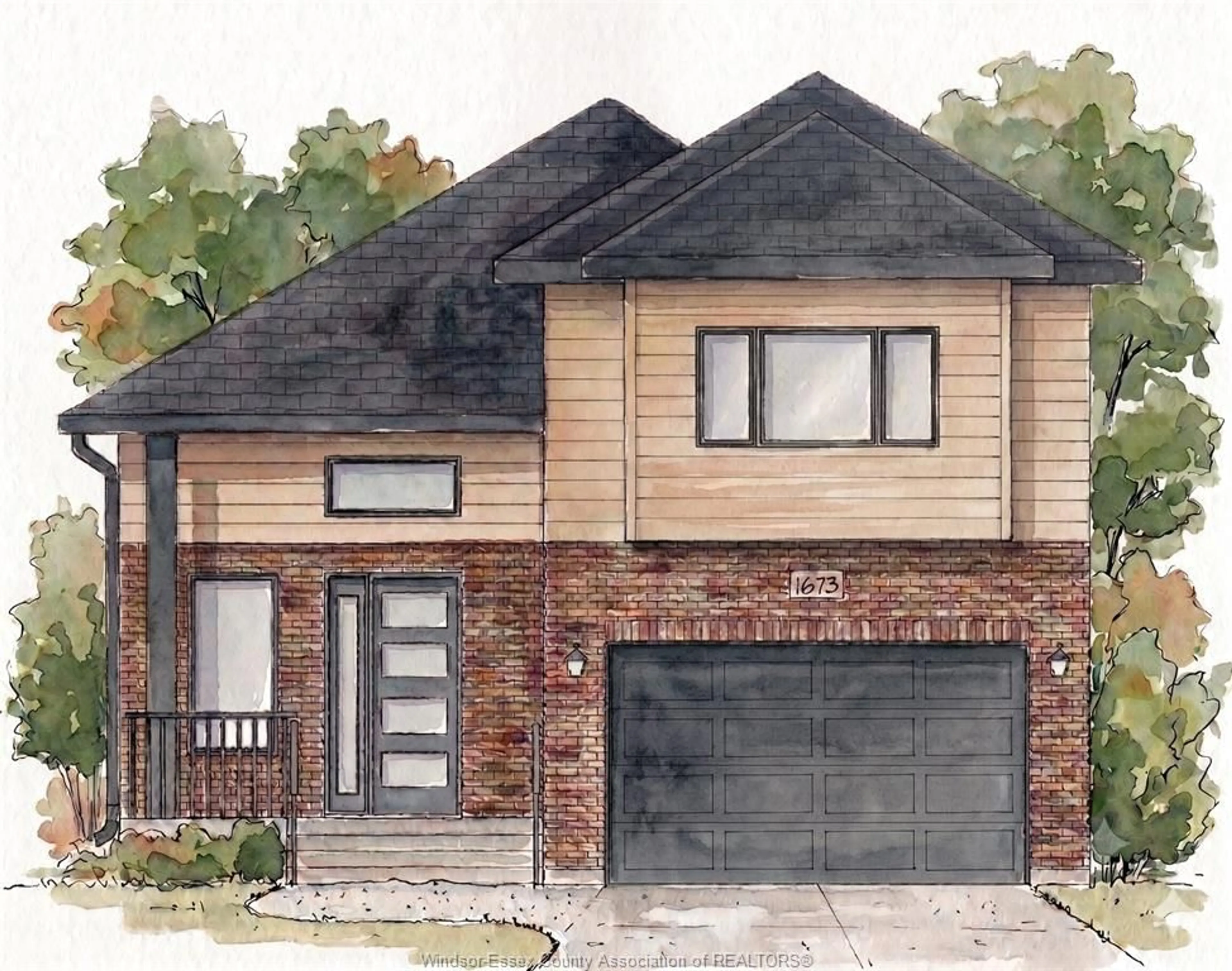Home with brick exterior material, street for 1673 MARK AVENUE, Windsor Ontario N9B 3G5