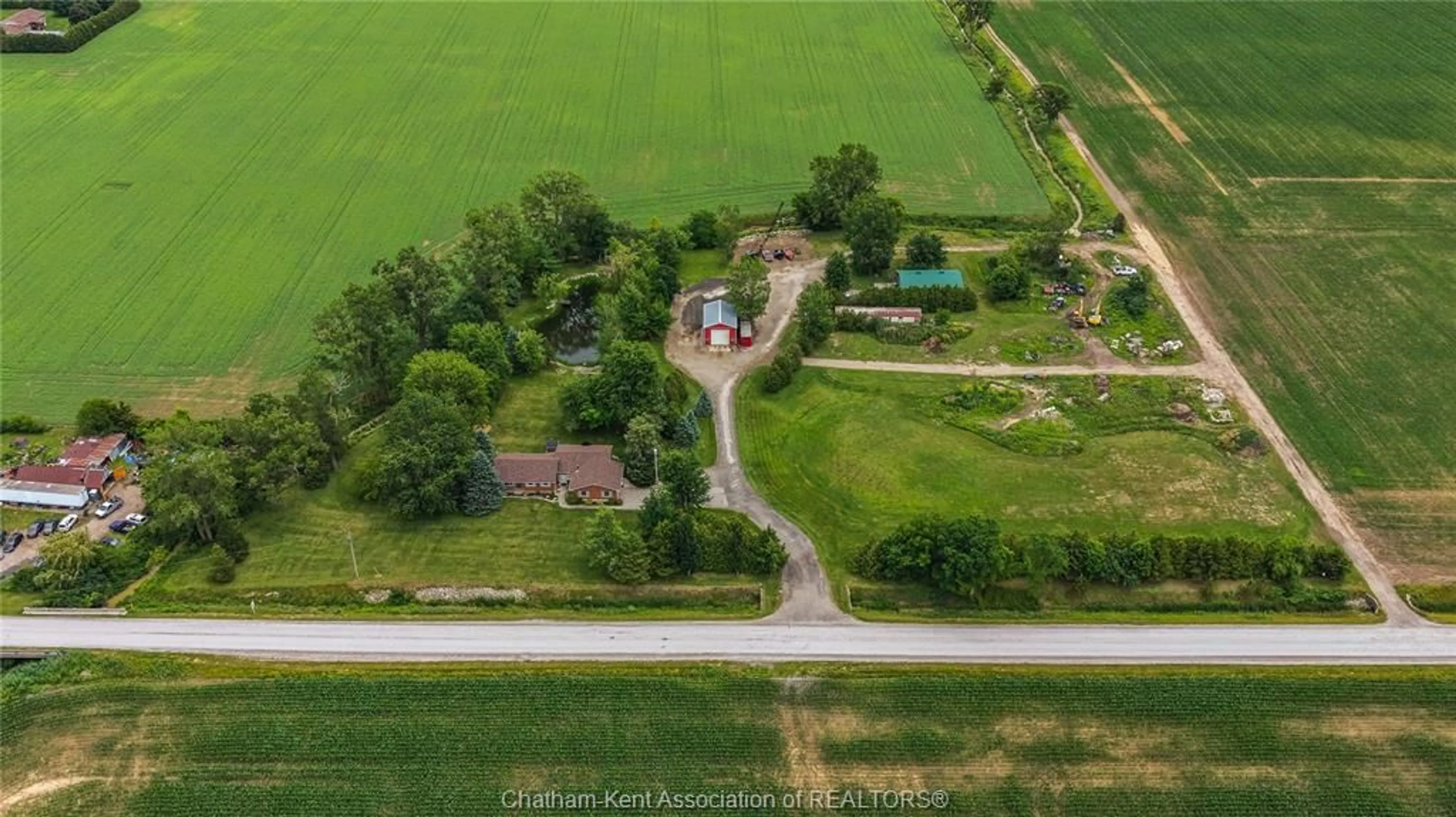 A pic from outside/outdoor area/front of a property/back of a property/a pic from drone, street for 9318 HORTON Line, Blenheim Ontario N0P 1A0