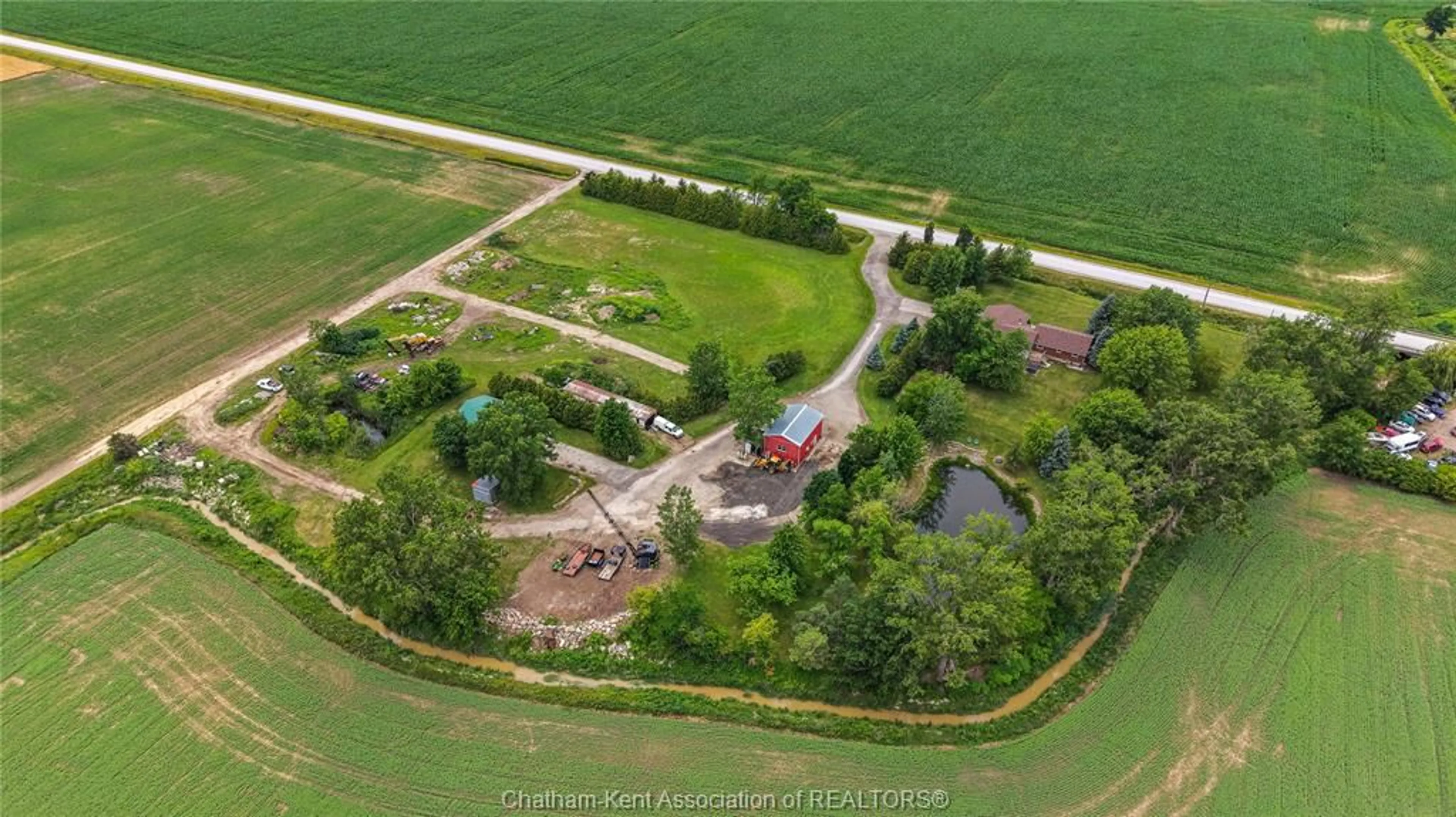 A pic from outside/outdoor area/front of a property/back of a property/a pic from drone, unknown for 9318 HORTON Line, Blenheim Ontario N0P 1A0