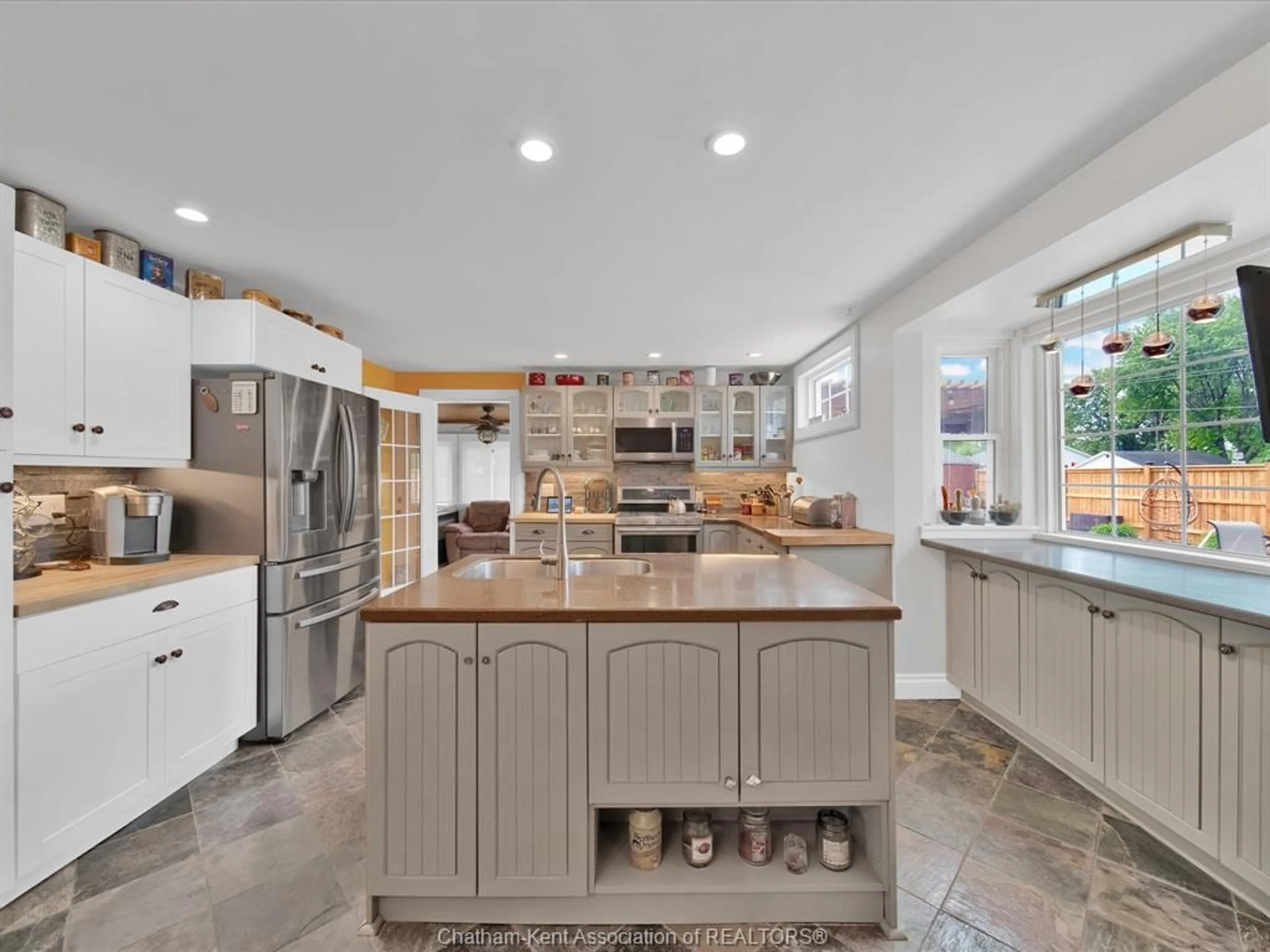 Open concept kitchen, ceramic/tile floor for 42 Middleton Line, Wheatley Ontario N0P 2P0