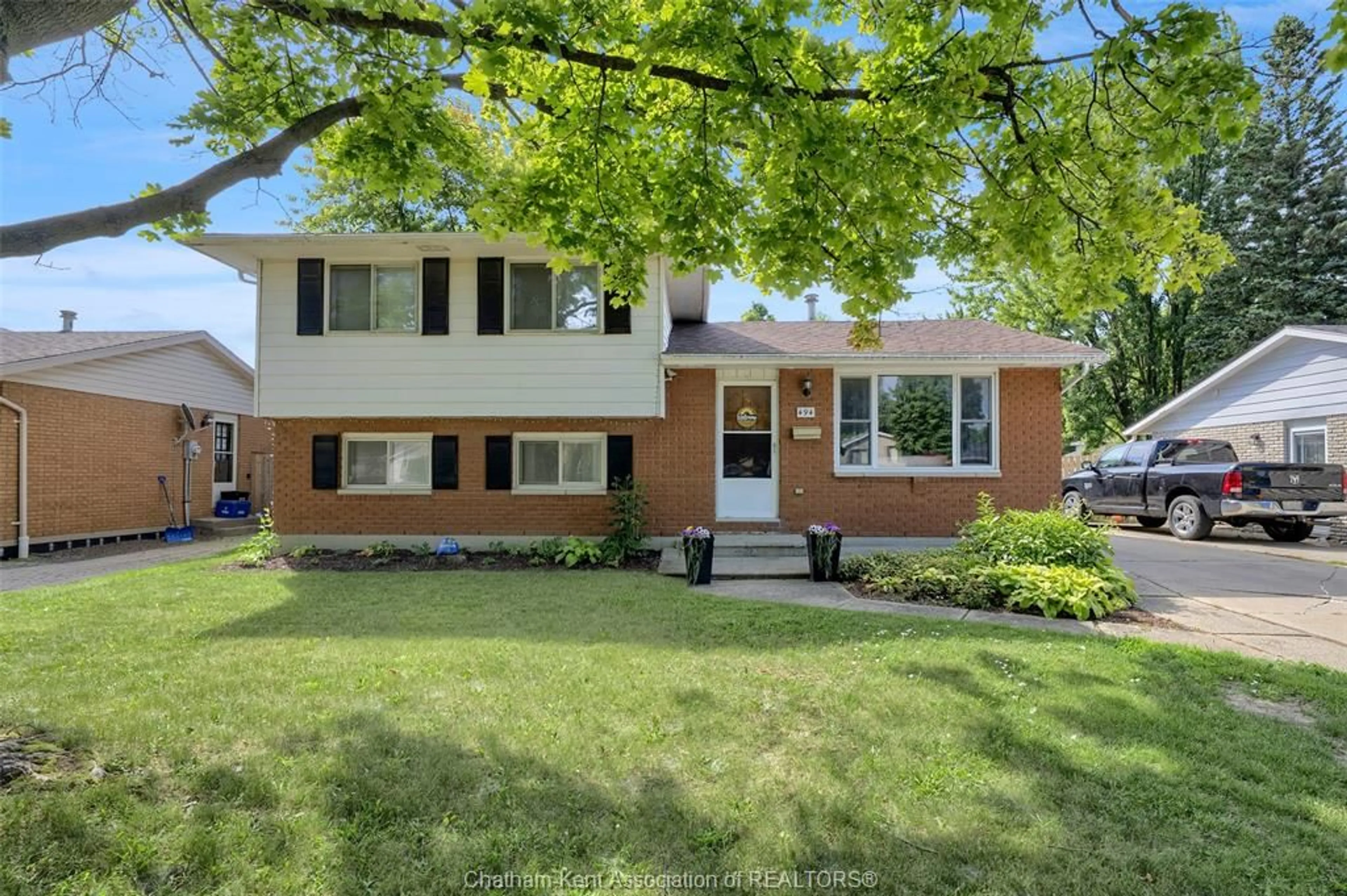 Home with brick exterior material, street for 494 McNaughton Ave, Chatham Ontario N7L 4J3