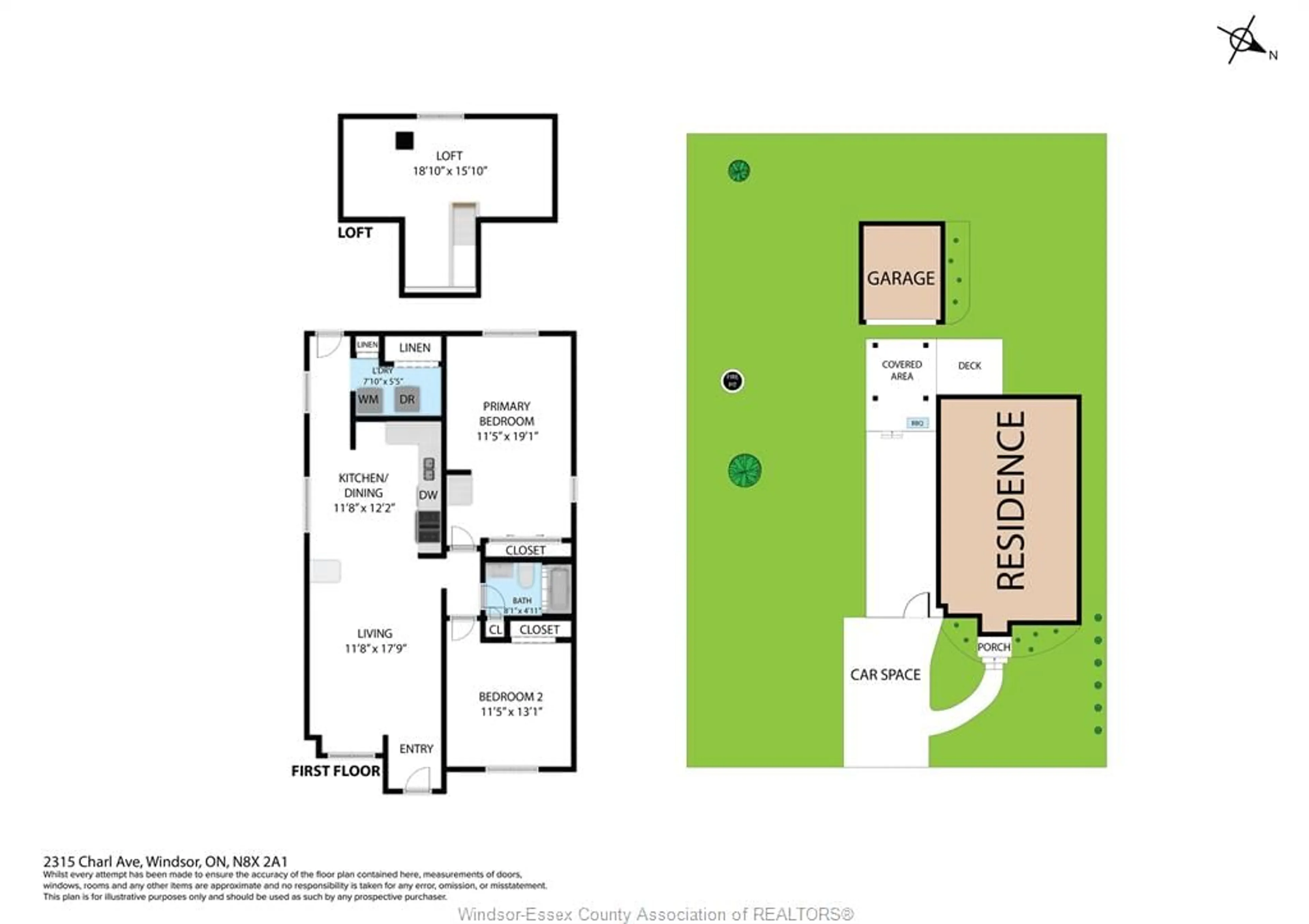 Floor plan for 2315 Charl Ave, Windsor Ontario N8X 2A1