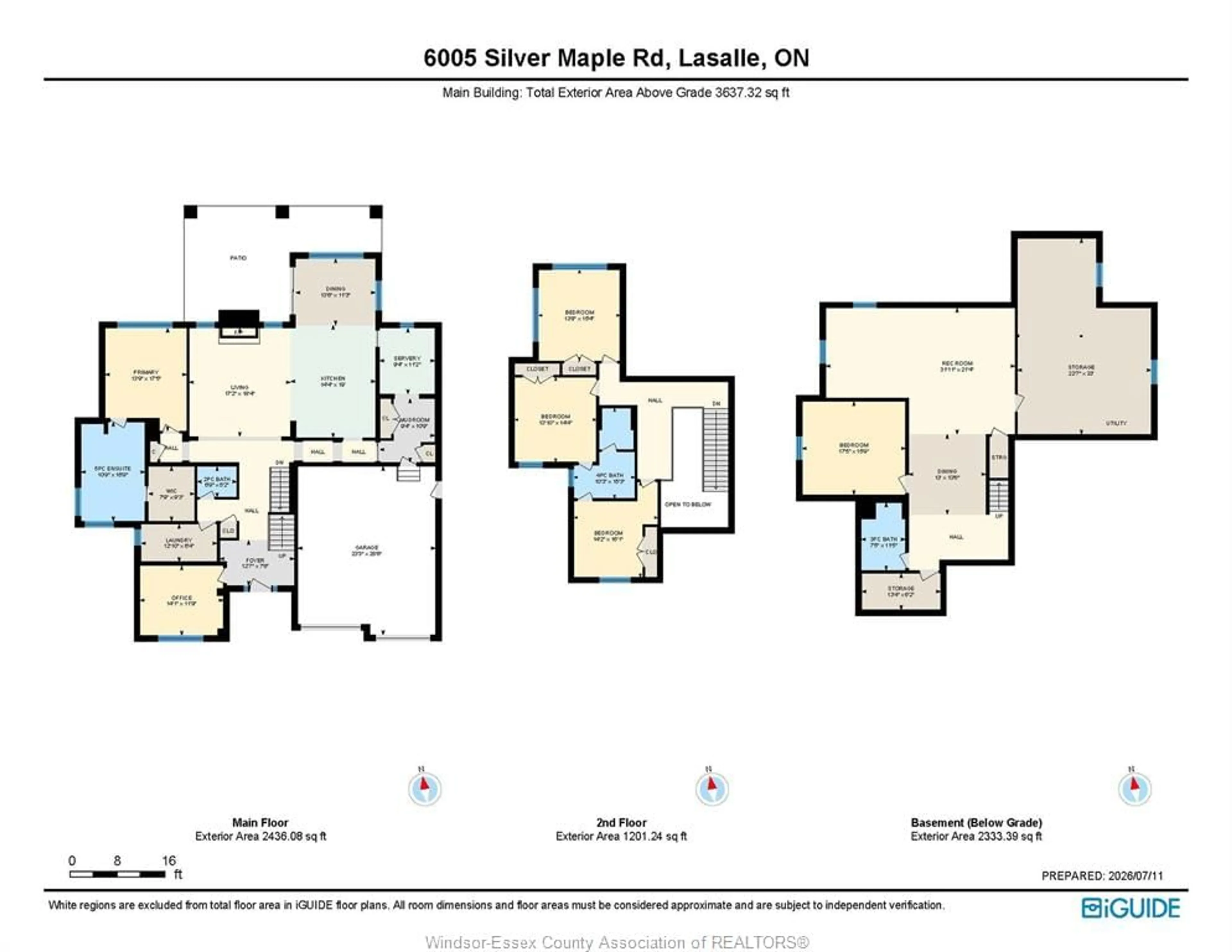 Floor plan for 6005 Silver Maple Rd, LaSalle Ontario N9H 0L6