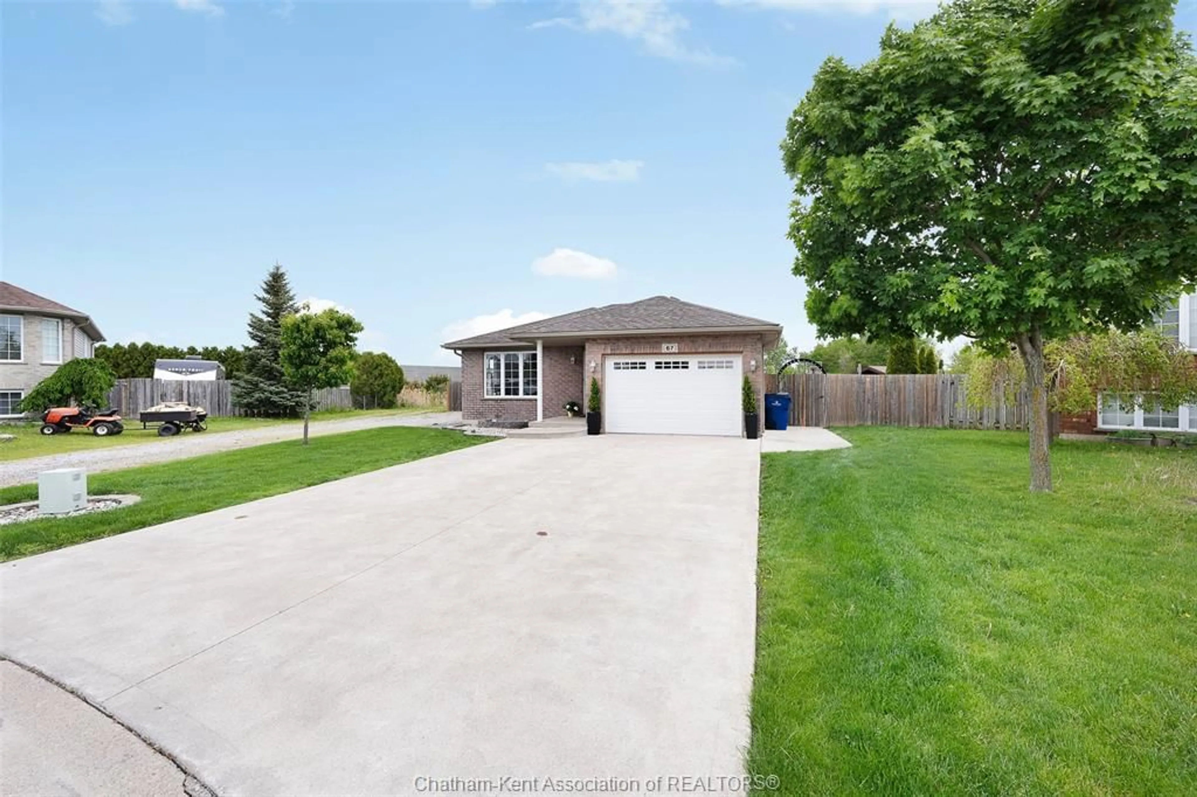A pic from outside/outdoor area/front of a property/back of a property/a pic from drone, street for 67 Azar Ave, Tilbury Ontario N0P 2L0