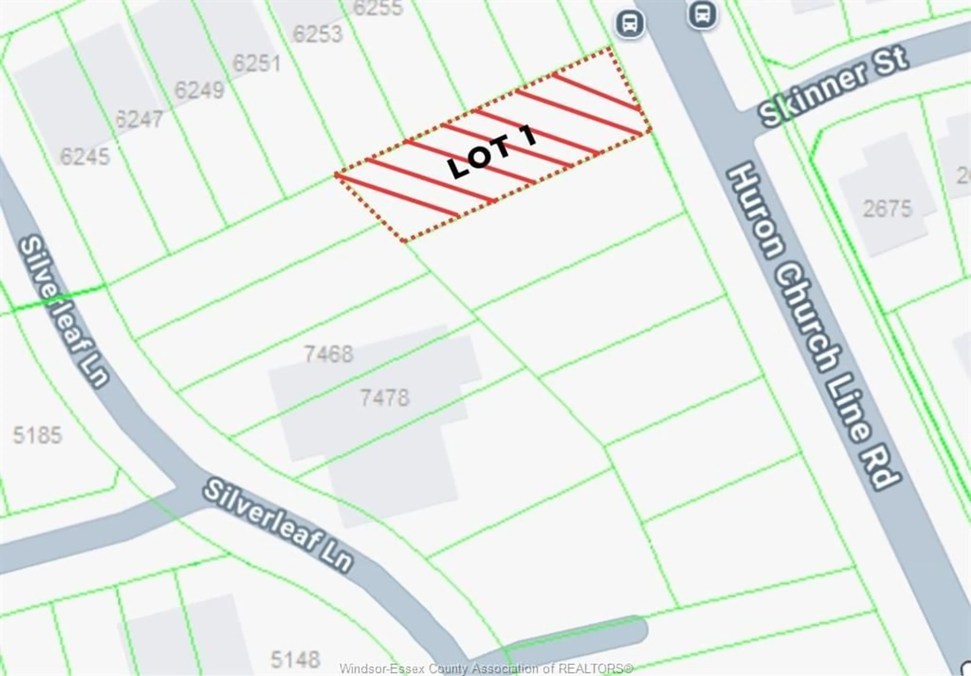 Picture of a map for V/L Huron Church Line Rd #Lot #1, LaSalle Ontario N9H 1H3