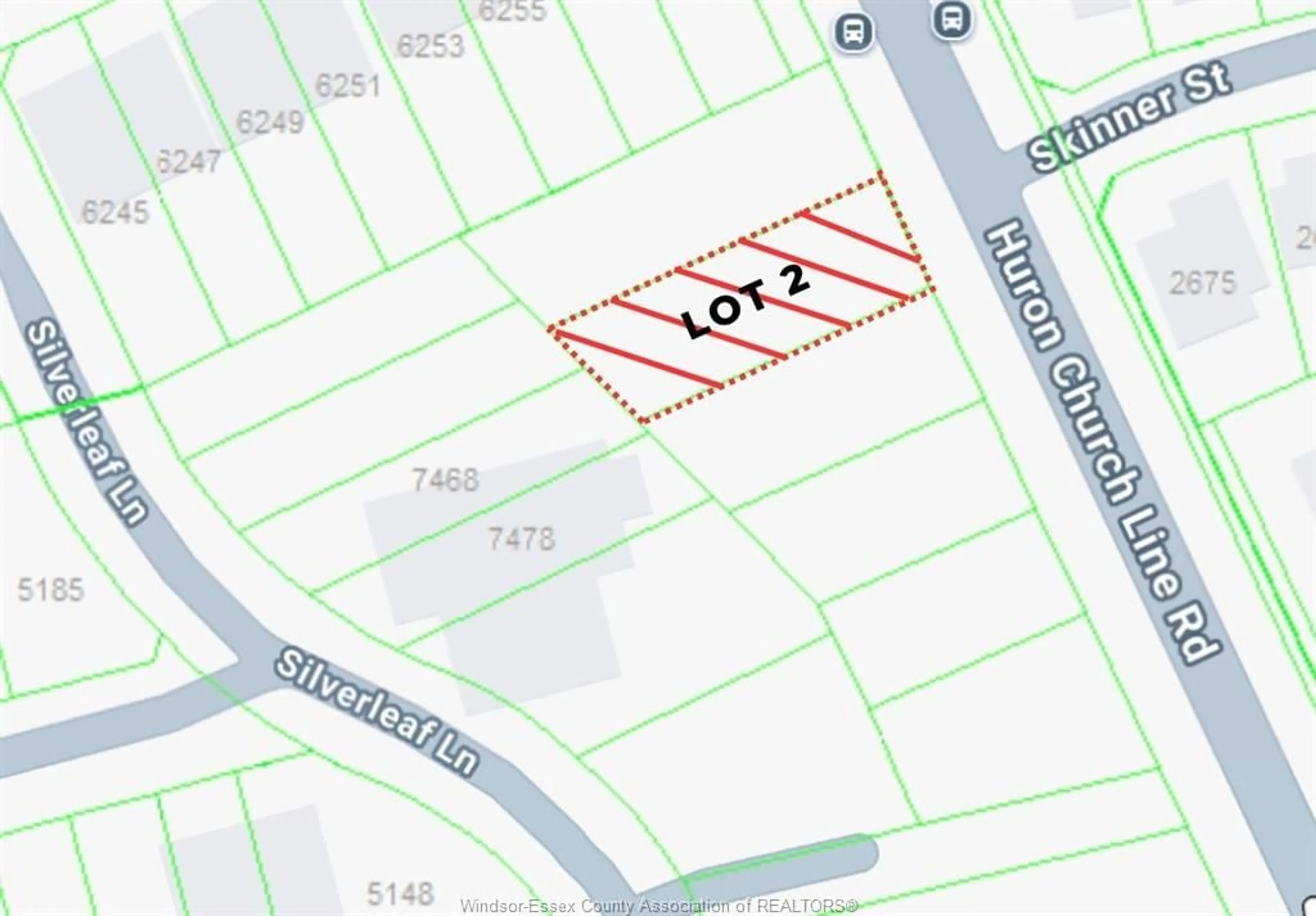 Picture of a map for V/L Huron Church Line Rd #Lot #2, LaSalle Ontario N9H 1H3