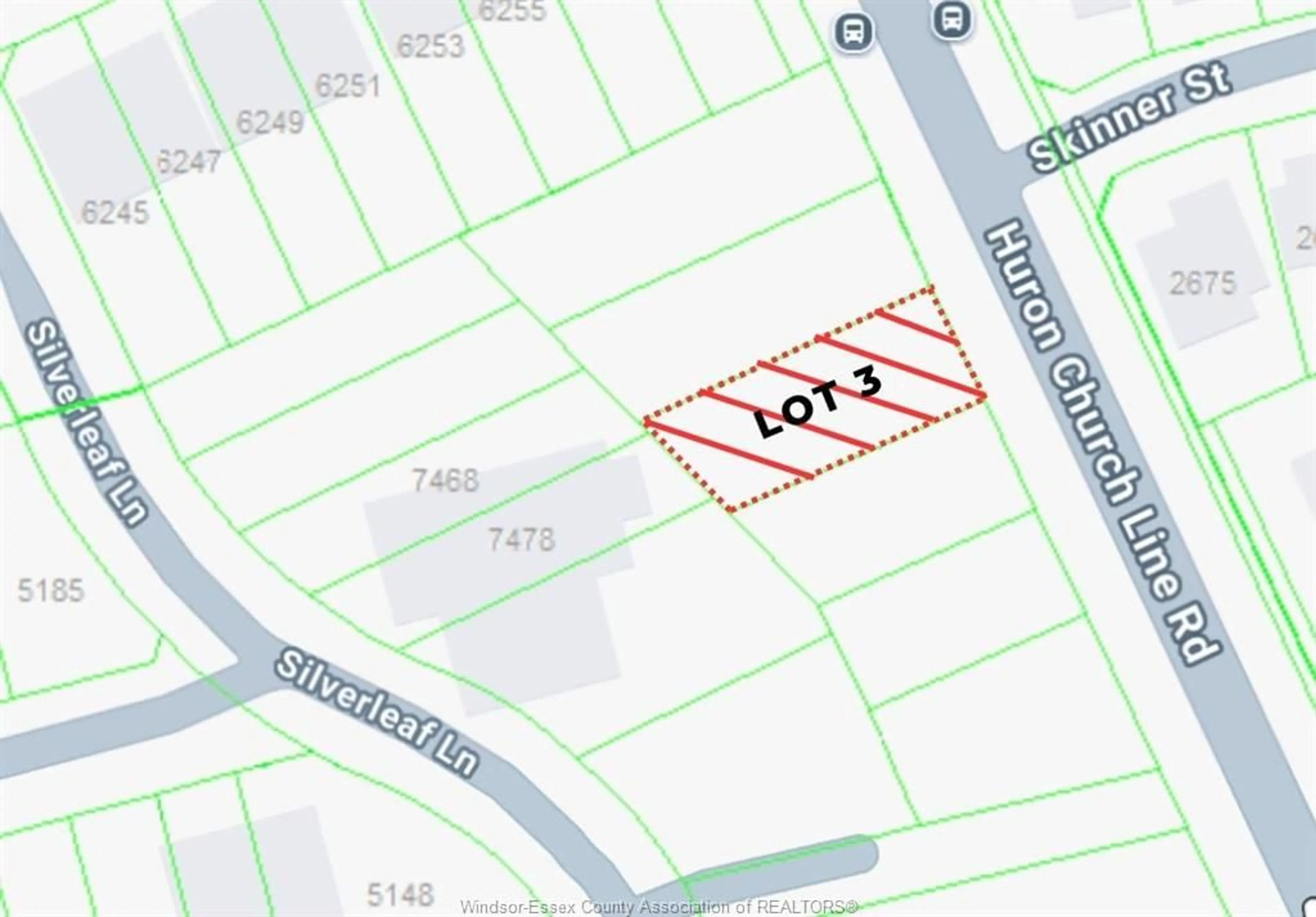 Picture of a map for V/L Huron Church Line Rd #LOT #3, LaSalle Ontario N9H 1H3