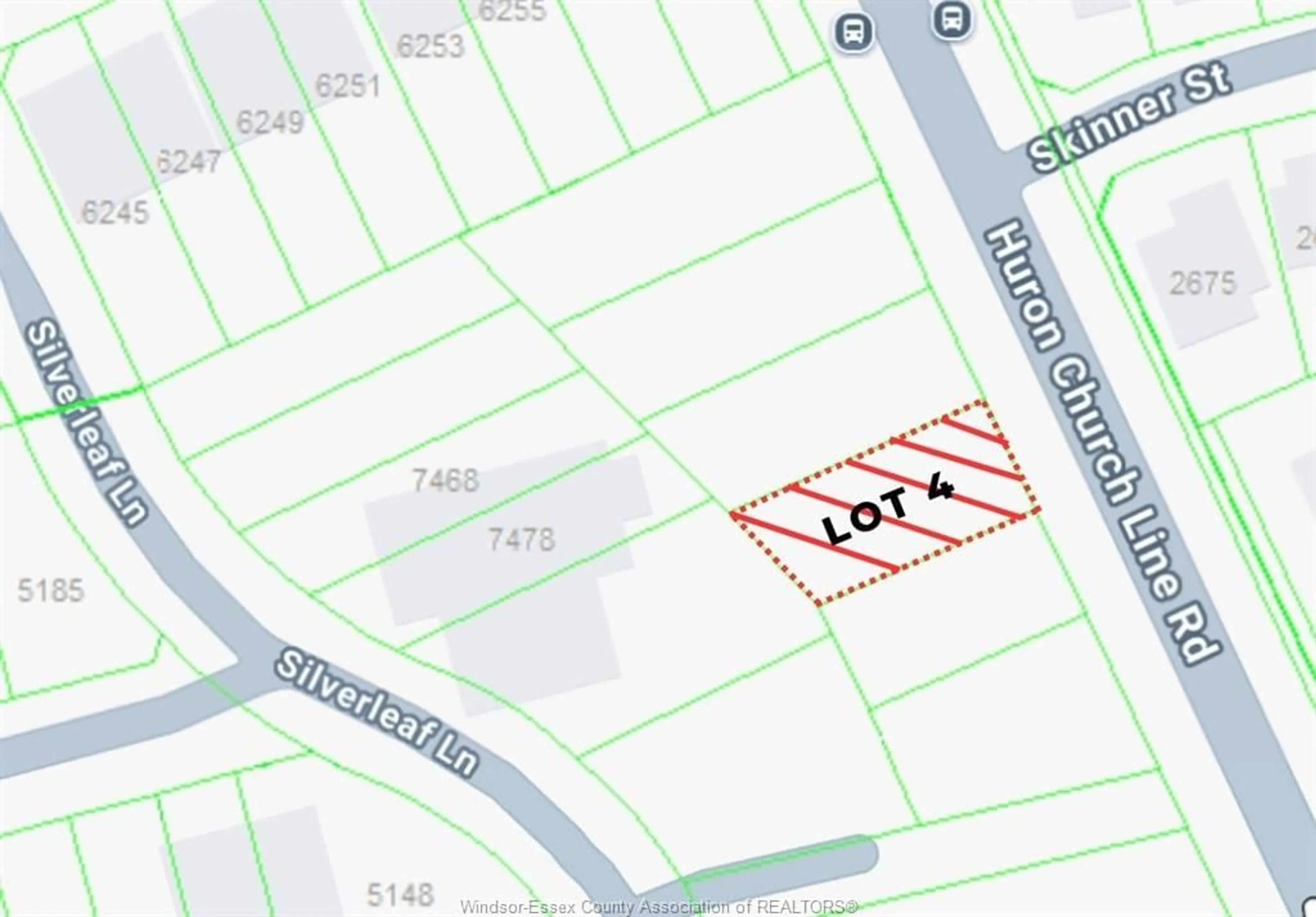 Picture of a map for V/L Huron Church Line Rd #LOT #4, LaSalle Ontario N9H 1H3