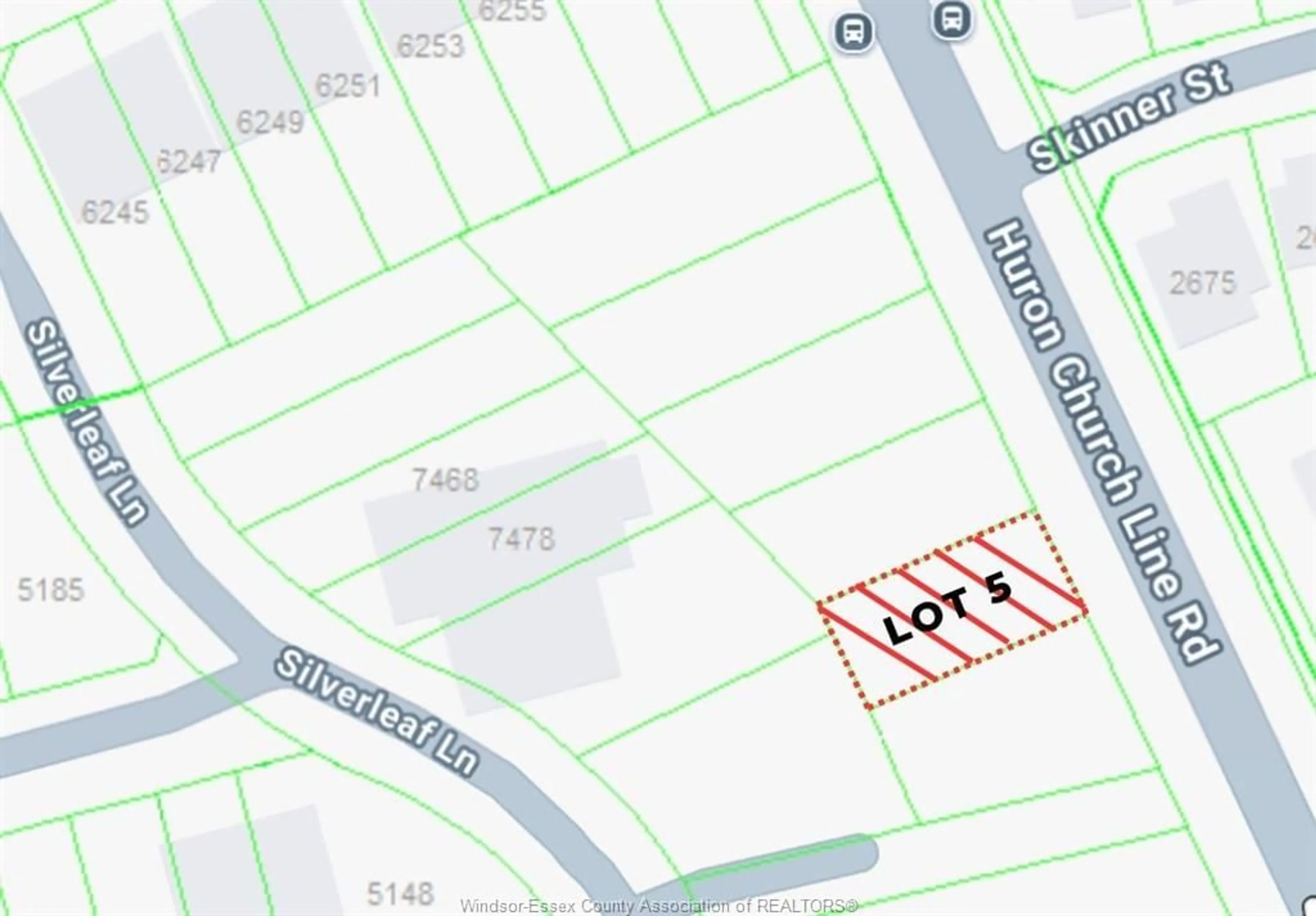 Picture of a map for V/L Huron Church Line Rd #LOT #5, LaSalle Ontario N9H 1H3