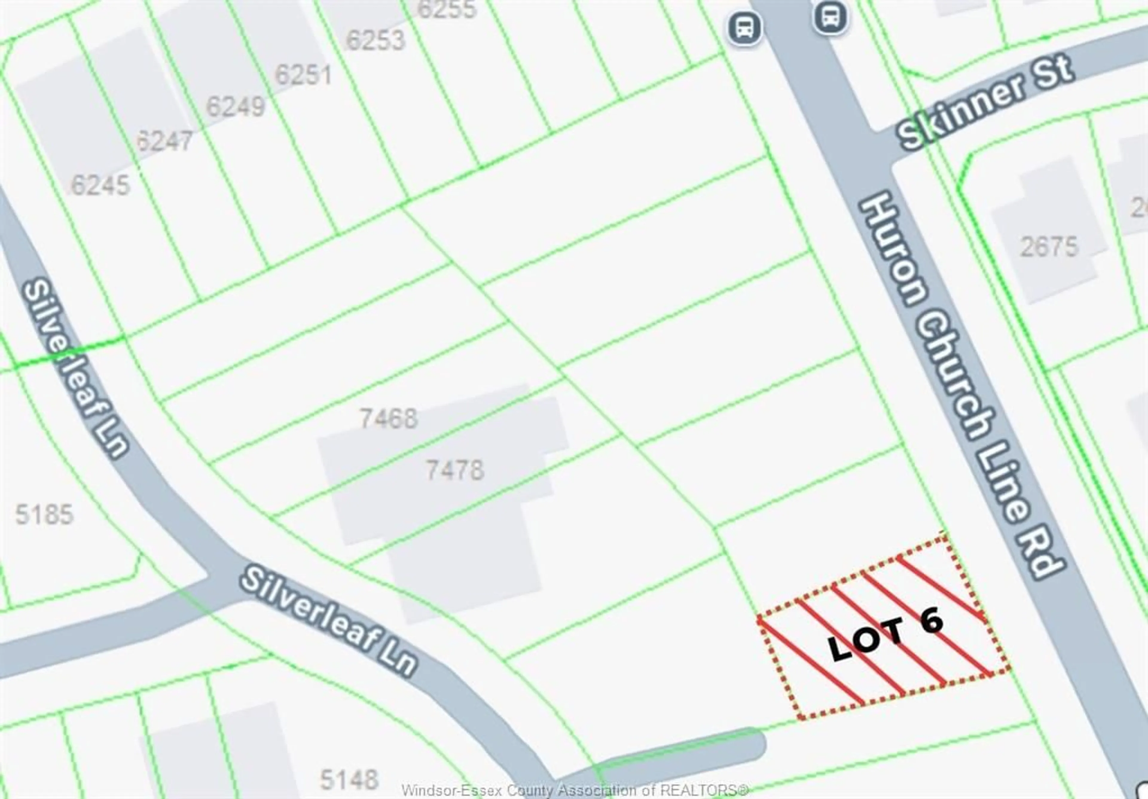 Picture of a map for V/L Huron Church Line Rd #LOT #6, LaSalle Ontario N9H 1H3