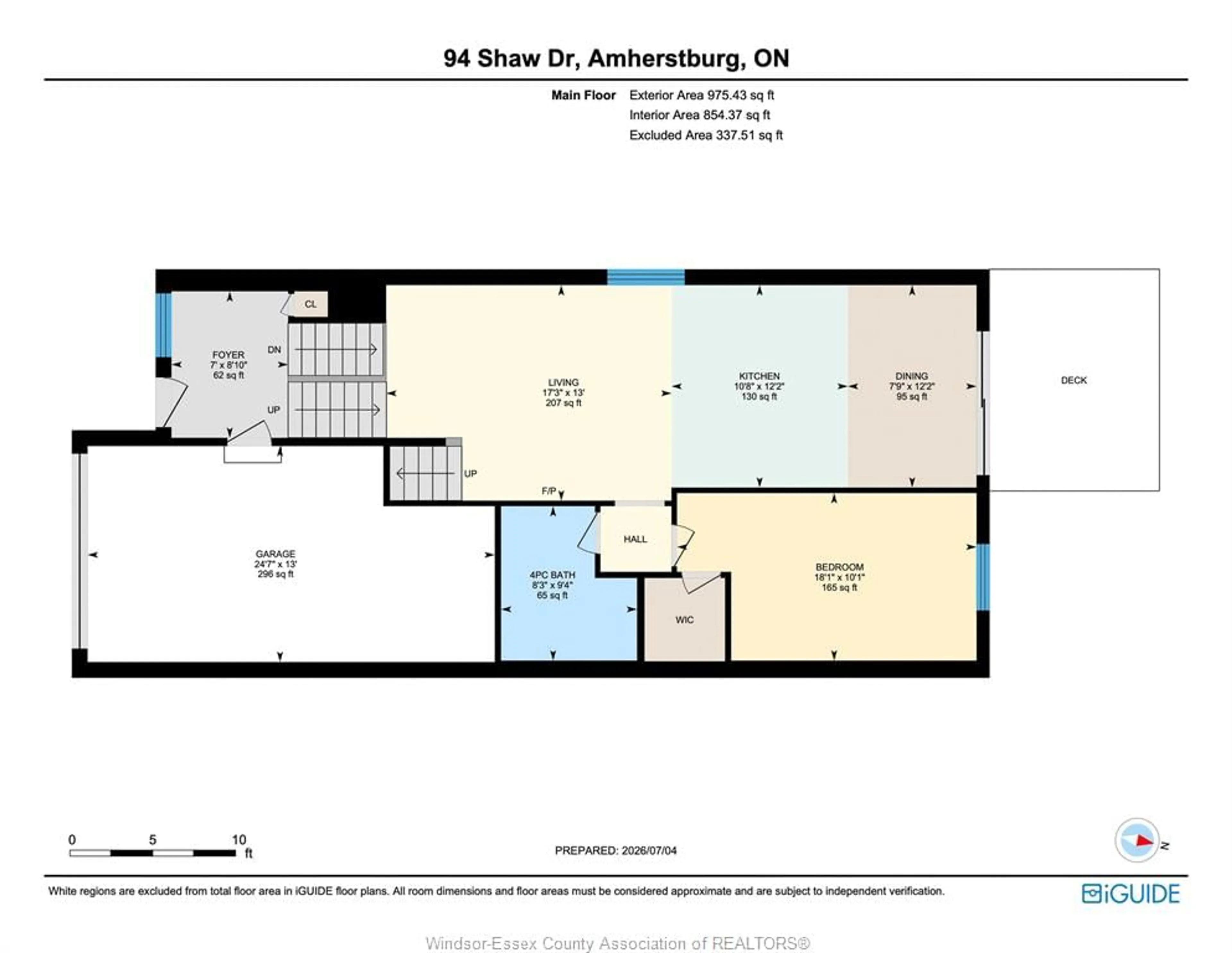 Floor plan for 94 Shaw Dr, Amherstburg Ontario N9V 0B3