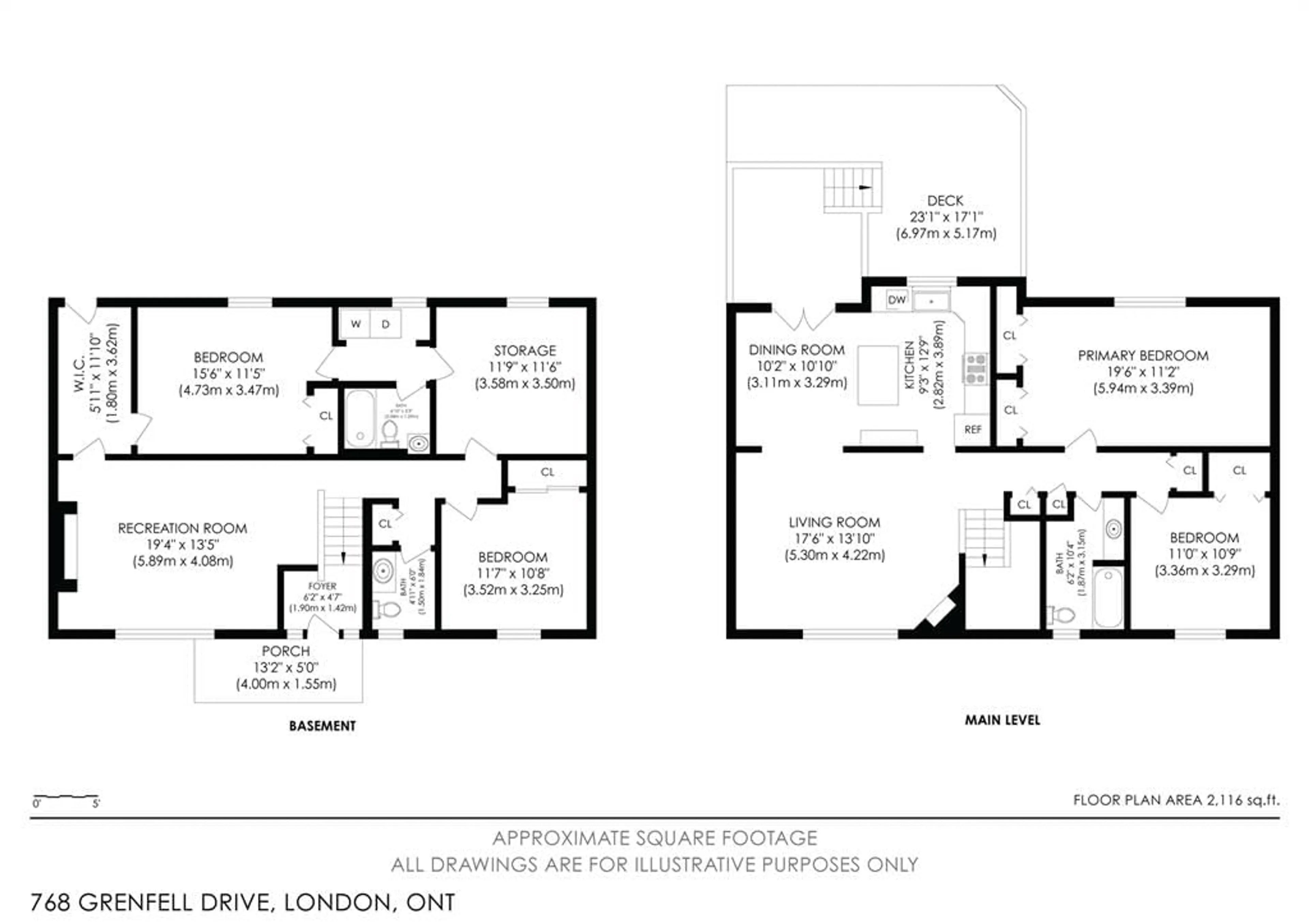 Floor plan for 768 Grenfell Dr, London Ontario N5X 2C7