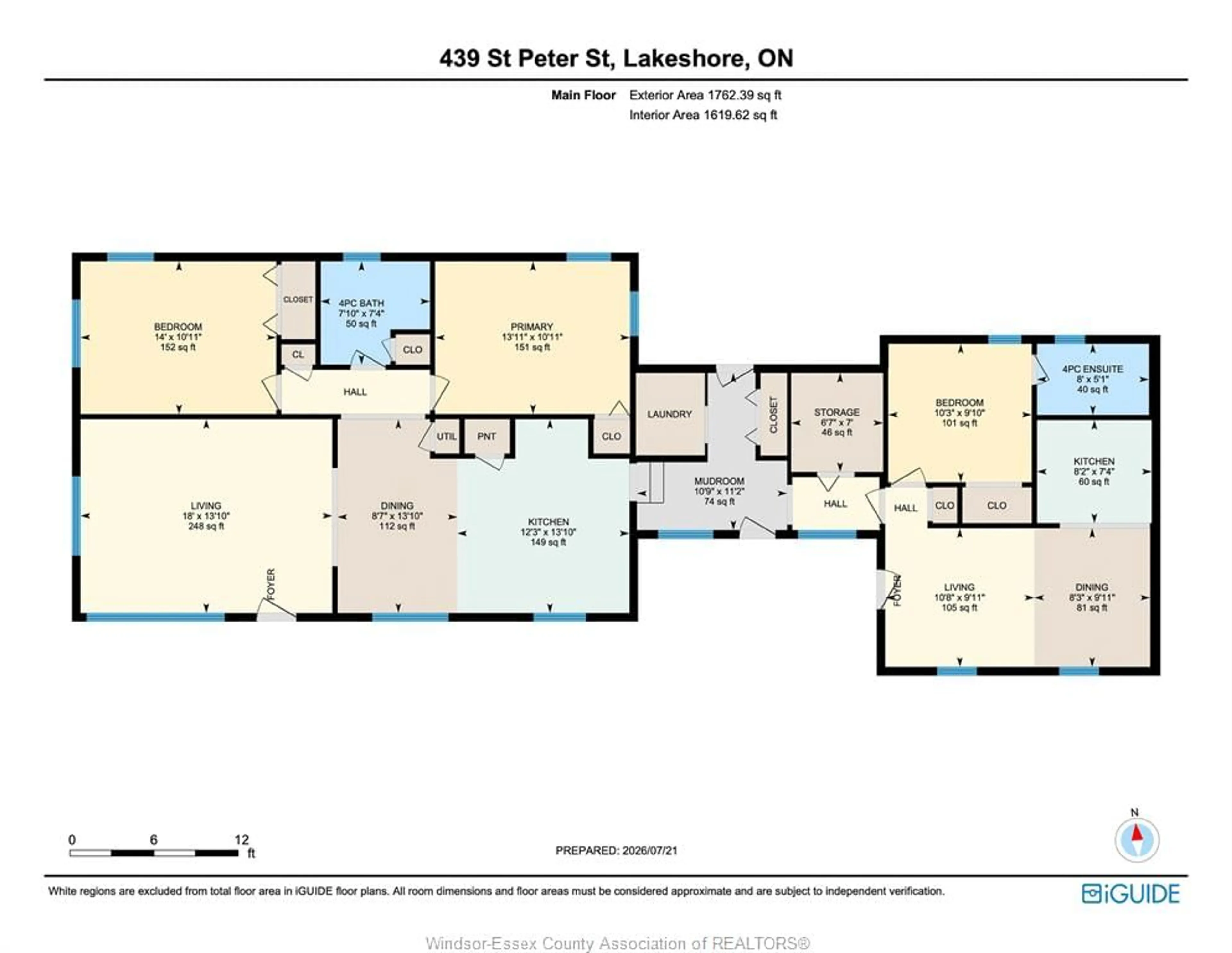 Floor plan for 439 St. Peter St, Belle River Ontario N0R 1A0