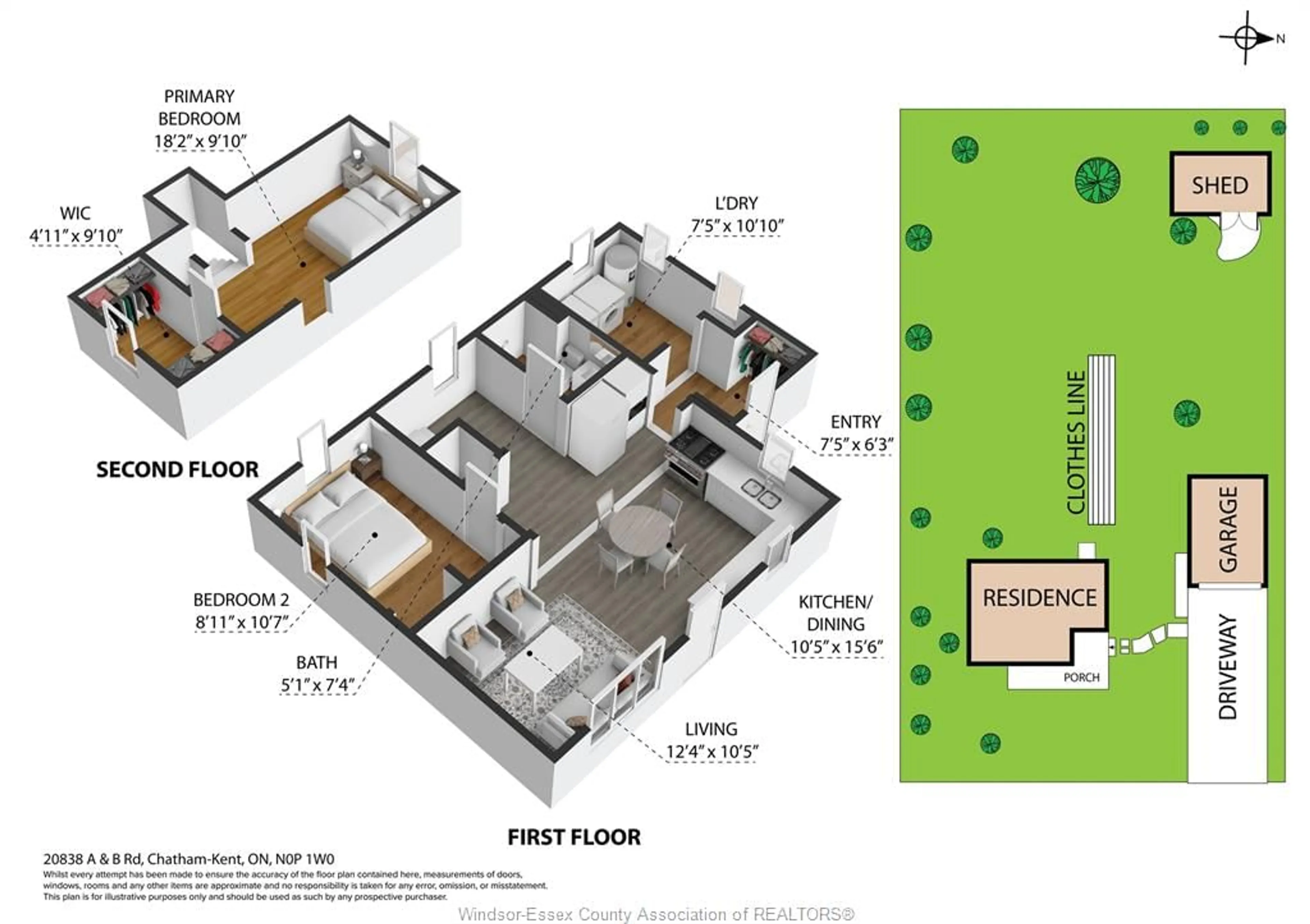 Floor plan for 20838 A & B Sideroad, Merlin Ontario N0P 1W0
