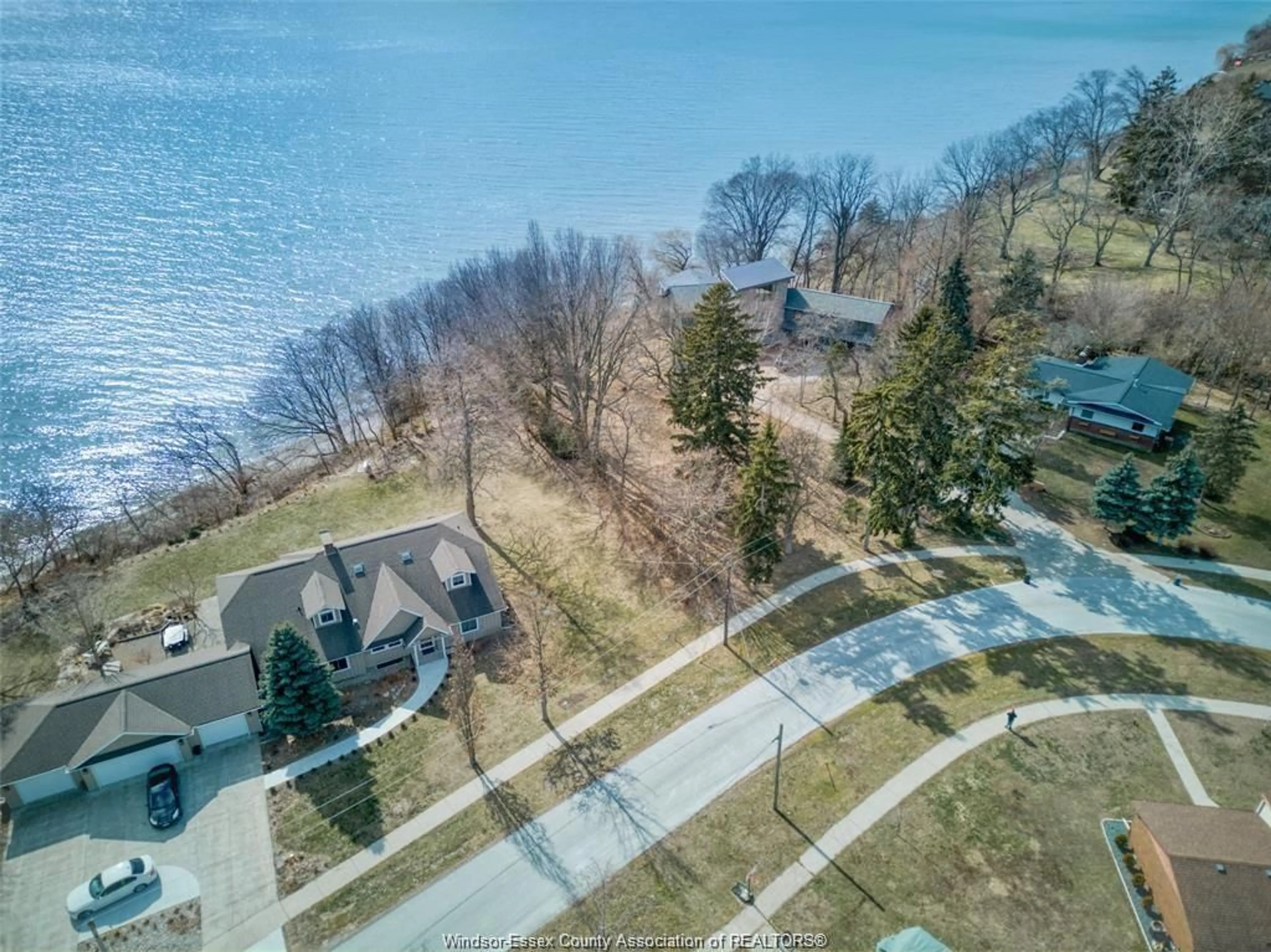 A pic from outside/outdoor area/front of a property/back of a property/a pic from drone, water/lake/river/ocean view for V/L BRIARWOOD Cres, Kingsville Ontario N9Y 2S1