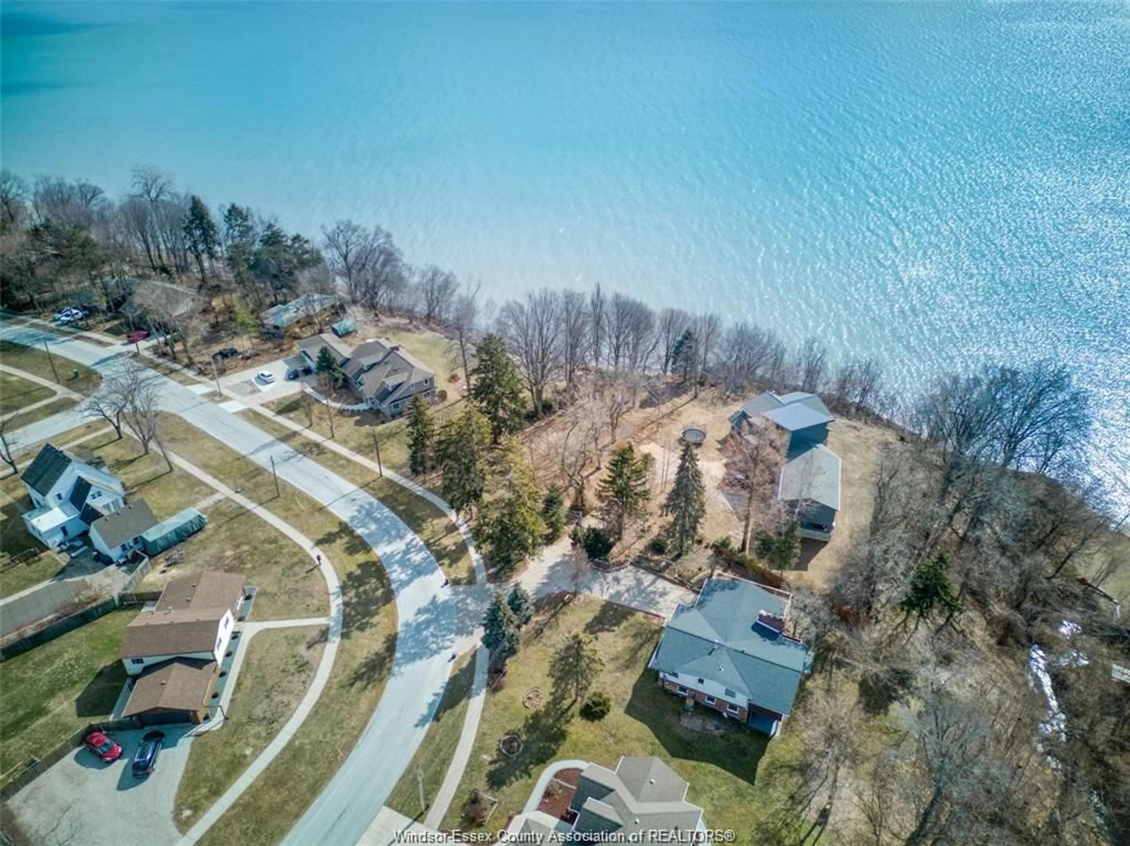 A pic from outside/outdoor area/front of a property/back of a property/a pic from drone, water/lake/river/ocean view for V/L BRIARWOOD Cres, Kingsville Ontario N9Y 2S1