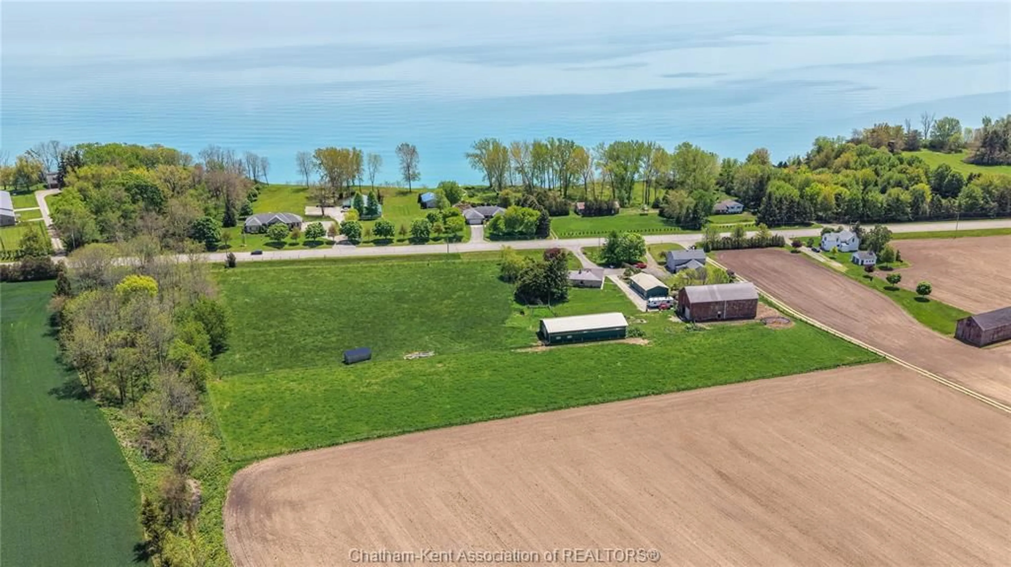 A pic from outside/outdoor area/front of a property/back of a property/a pic from drone, water/lake/river/ocean view for 7527 TALBOT Trail, Blenheim Ontario N0P 1A0