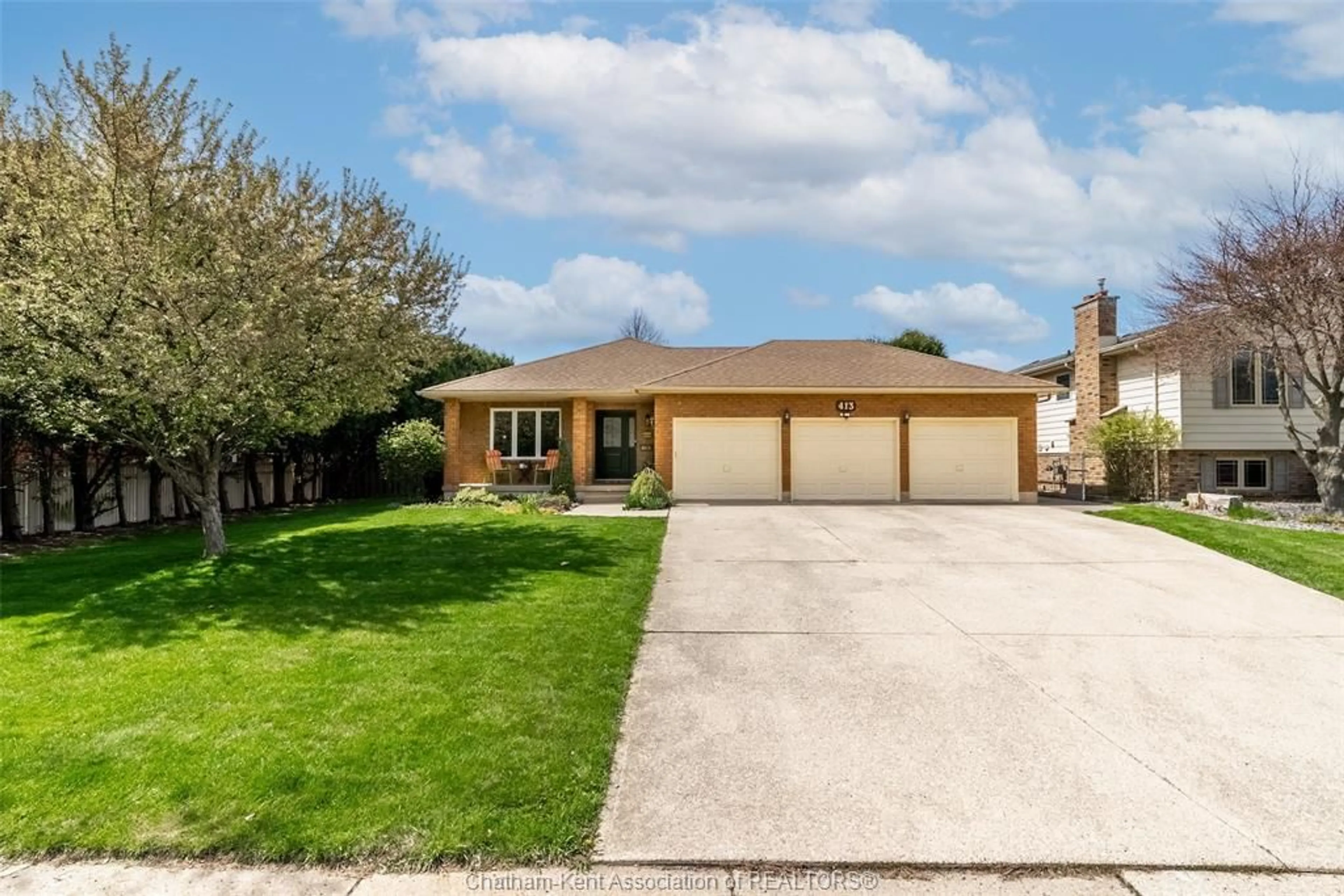 Home with brick exterior material, street for 413 Baldoon Rd, Chatham Ontario N7L 5H2