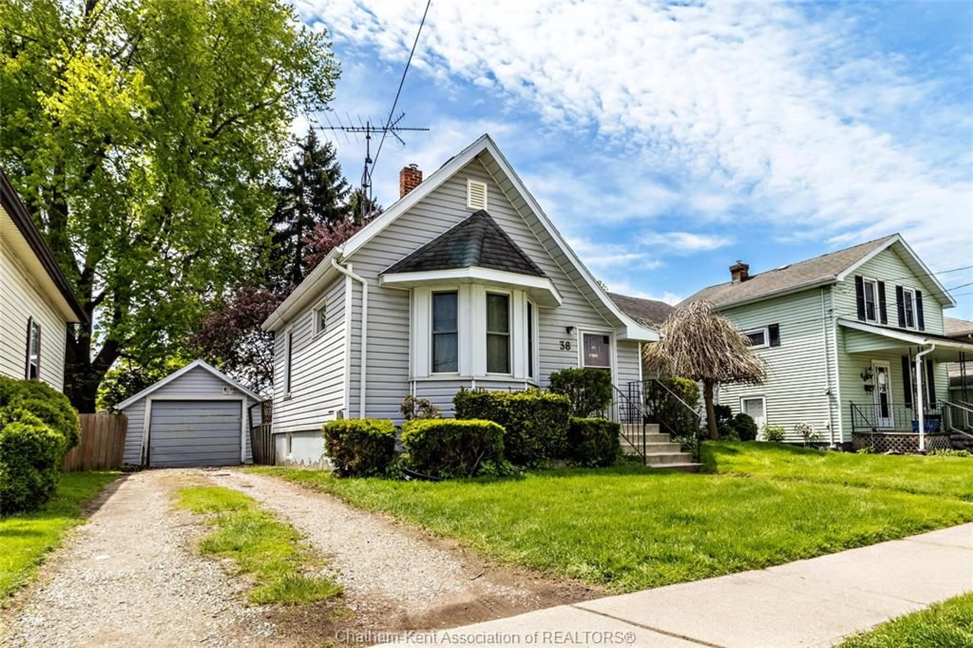 Home with vinyl exterior material, street for 38 Barthe St, Chatham Ontario N7L 1T4