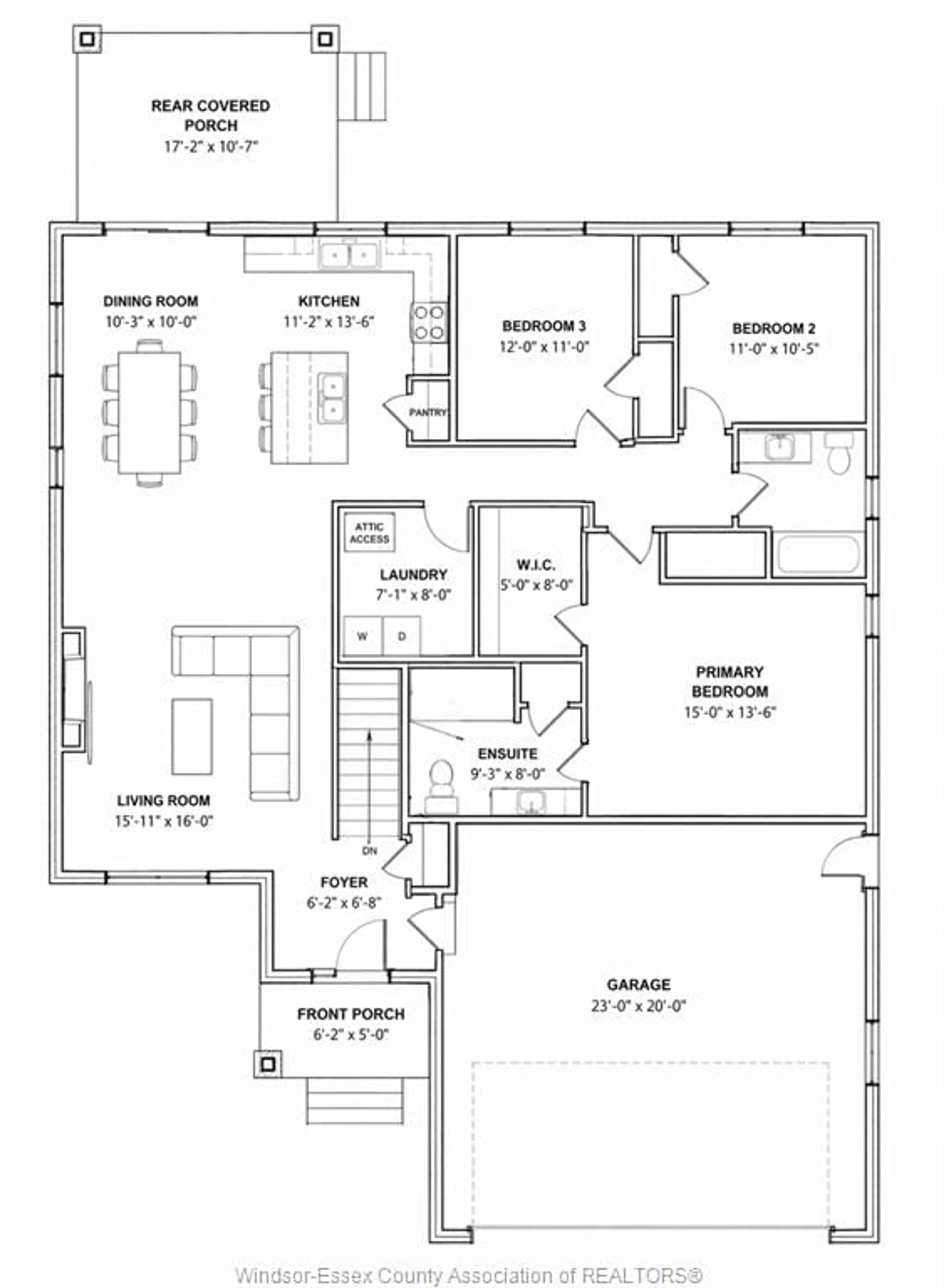 Floor plan for 21 Hawthorne Cres, Tilbury Ontario N0P 2L0