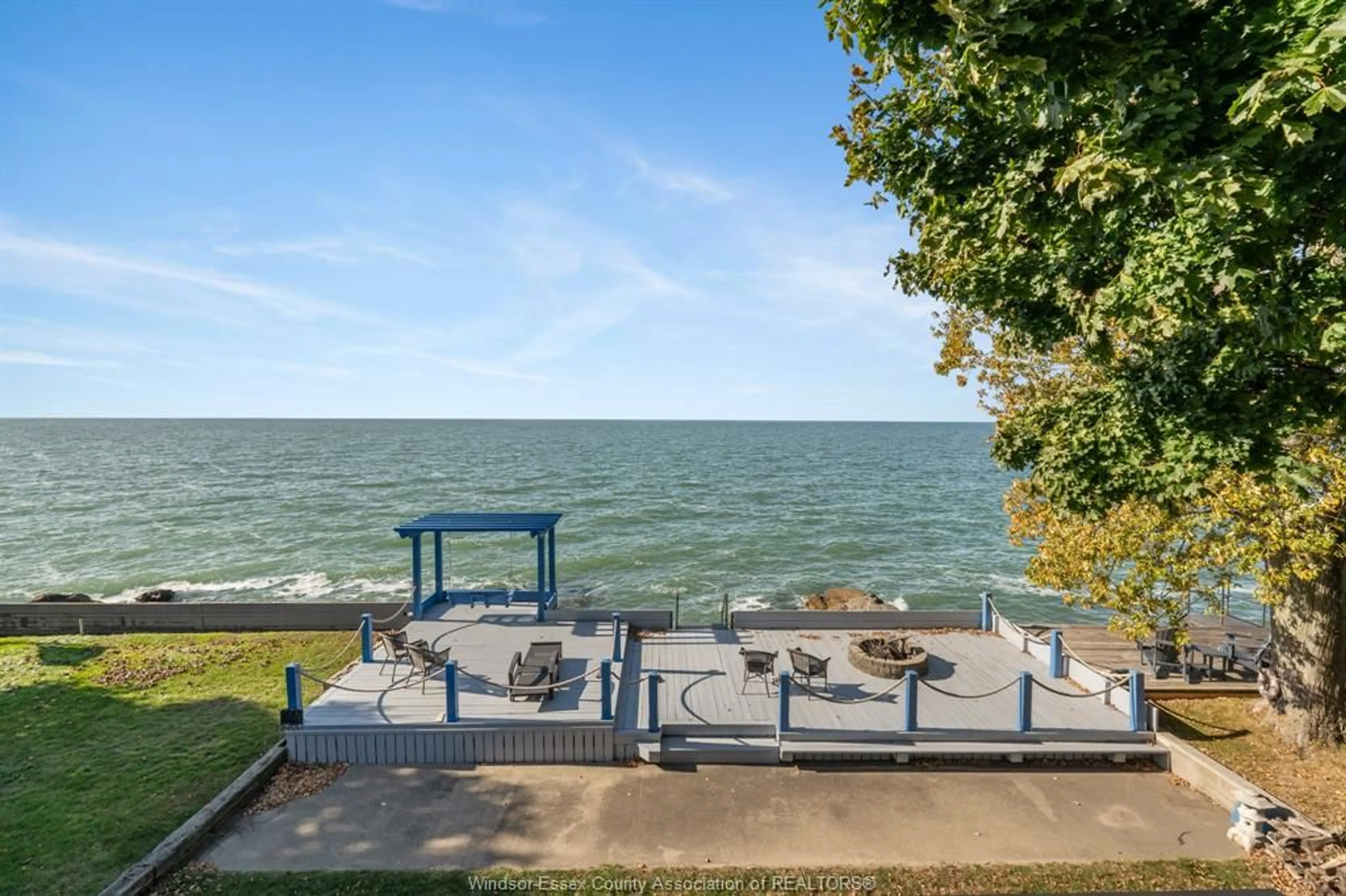 Patio, water/lake/river/ocean view for 762 POINT PELEE Dr, Leamington Ontario N8H 3V4