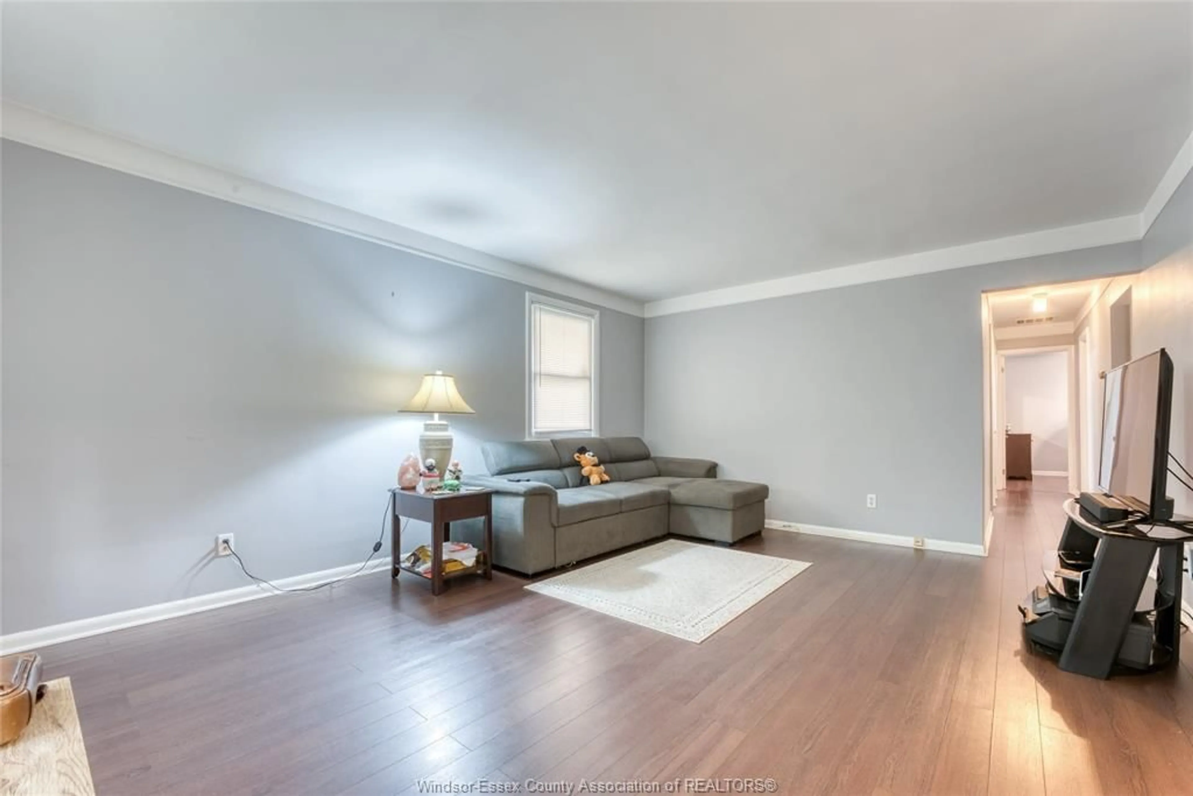 Living room with furniture, wood/laminate floor for 248 MCKAY Ave, Windsor Ontario N9B 1Z4