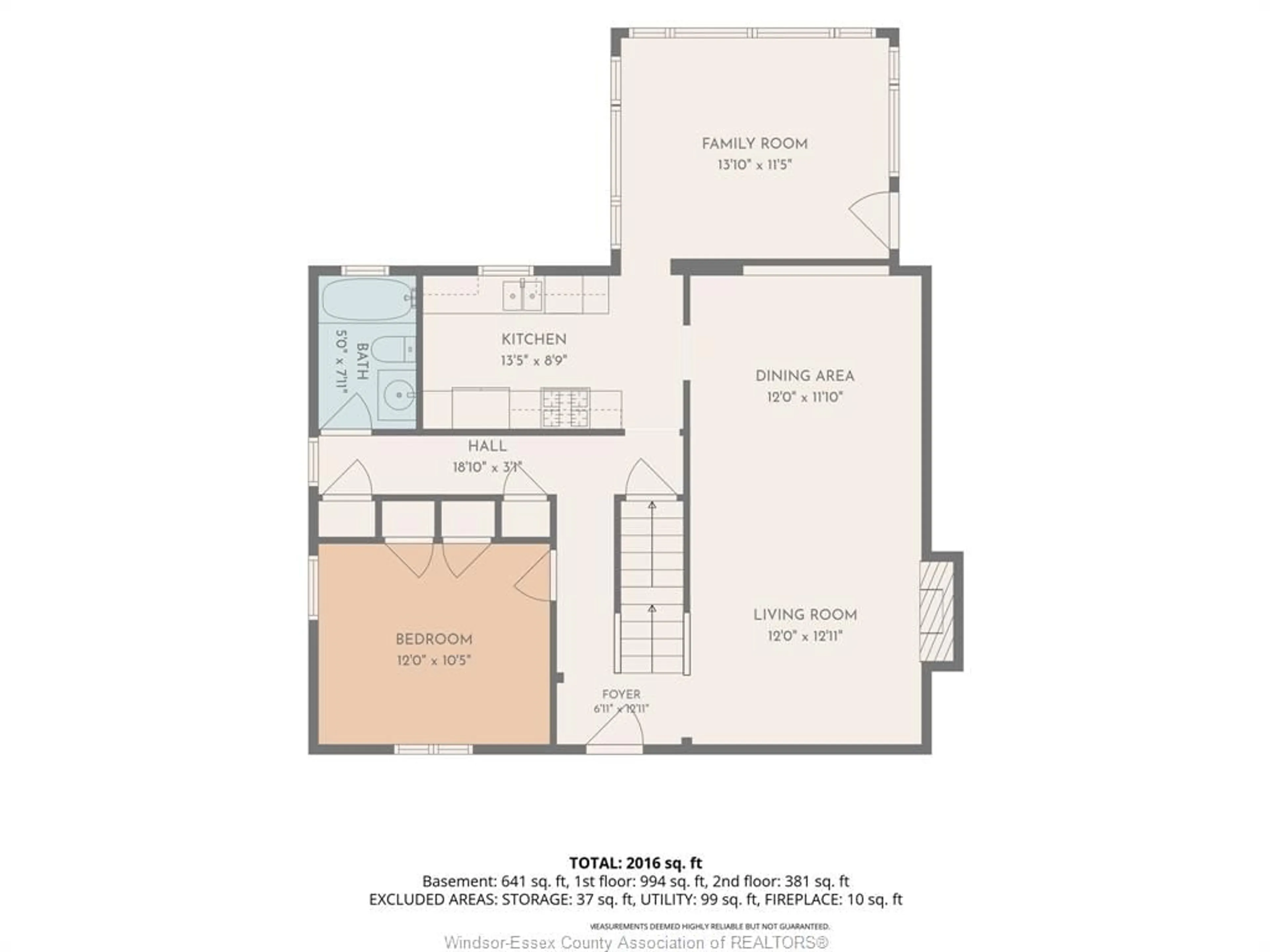 Floor plan for 3148 Church St, Windsor Ontario N9E 1V1