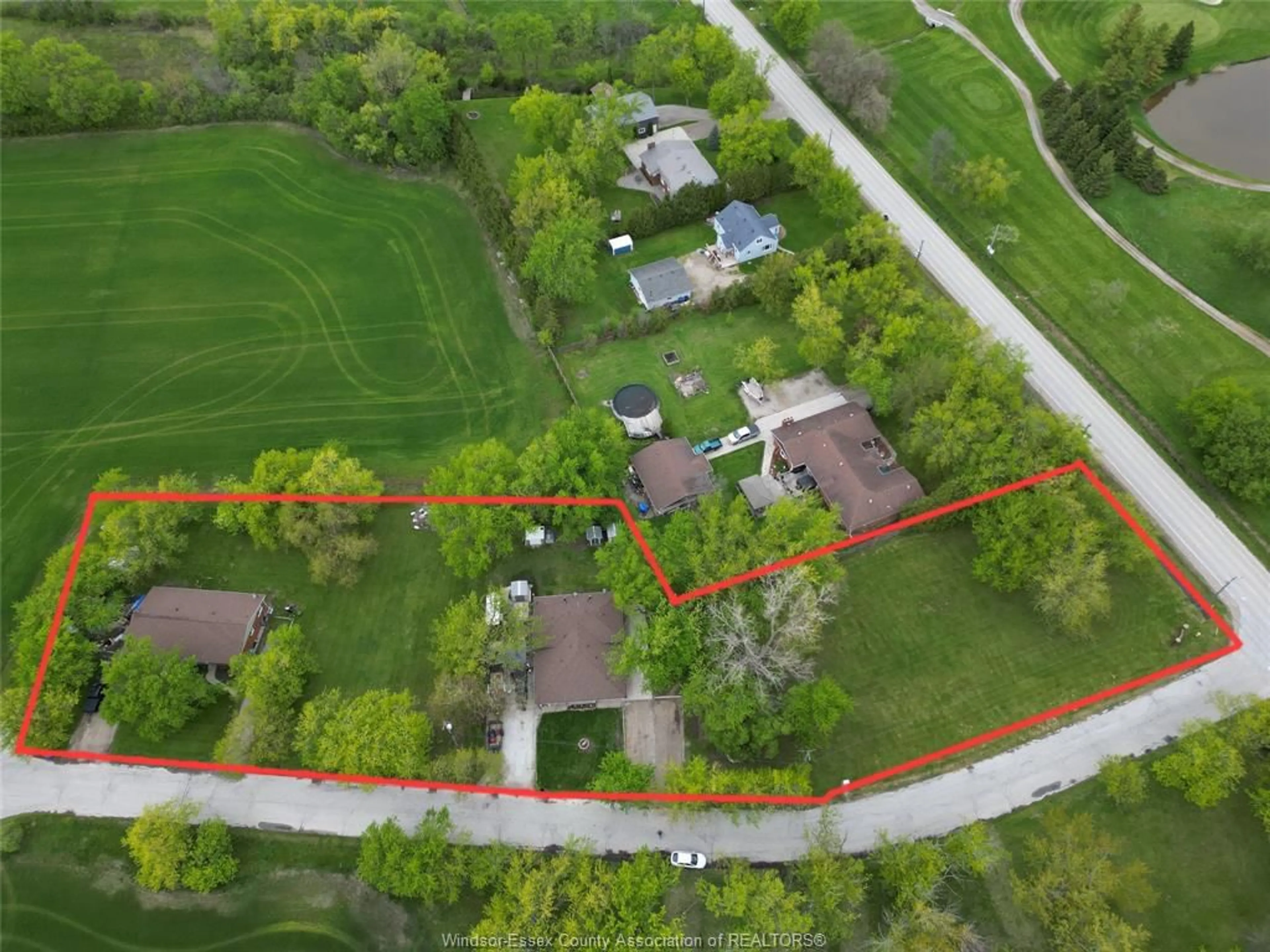 A pic from outside/outdoor area/front of a property/back of a property/a pic from drone, street for 4650-4666 CABOTO Dr, LaSalle Ontario N9H 0H2